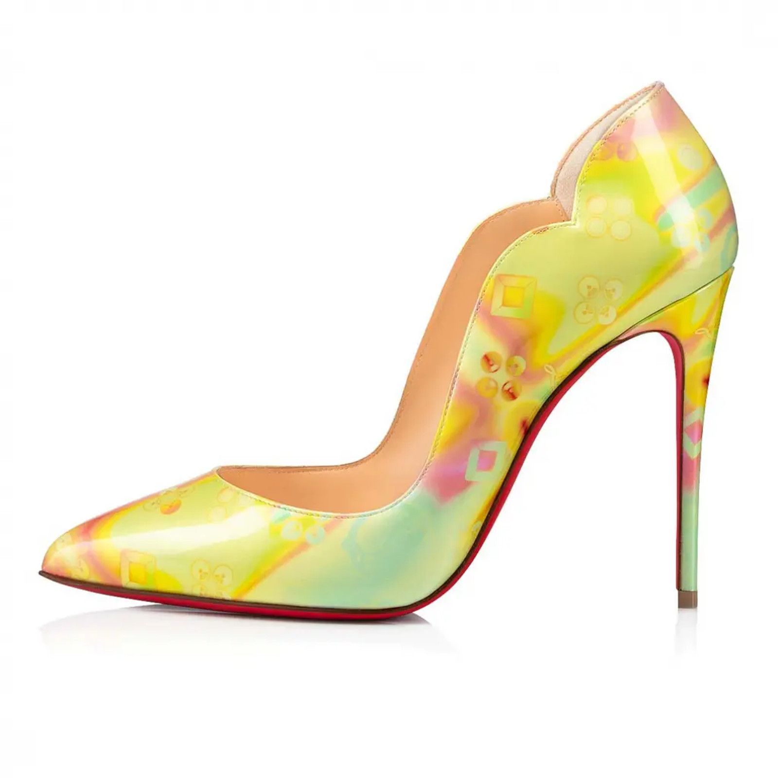 Christian Louboutin Hot Chick 100 Patent Loubi In California Heel Pump 38.5 Size US 8.5 / IT 38.5 - 3 Thumbnail