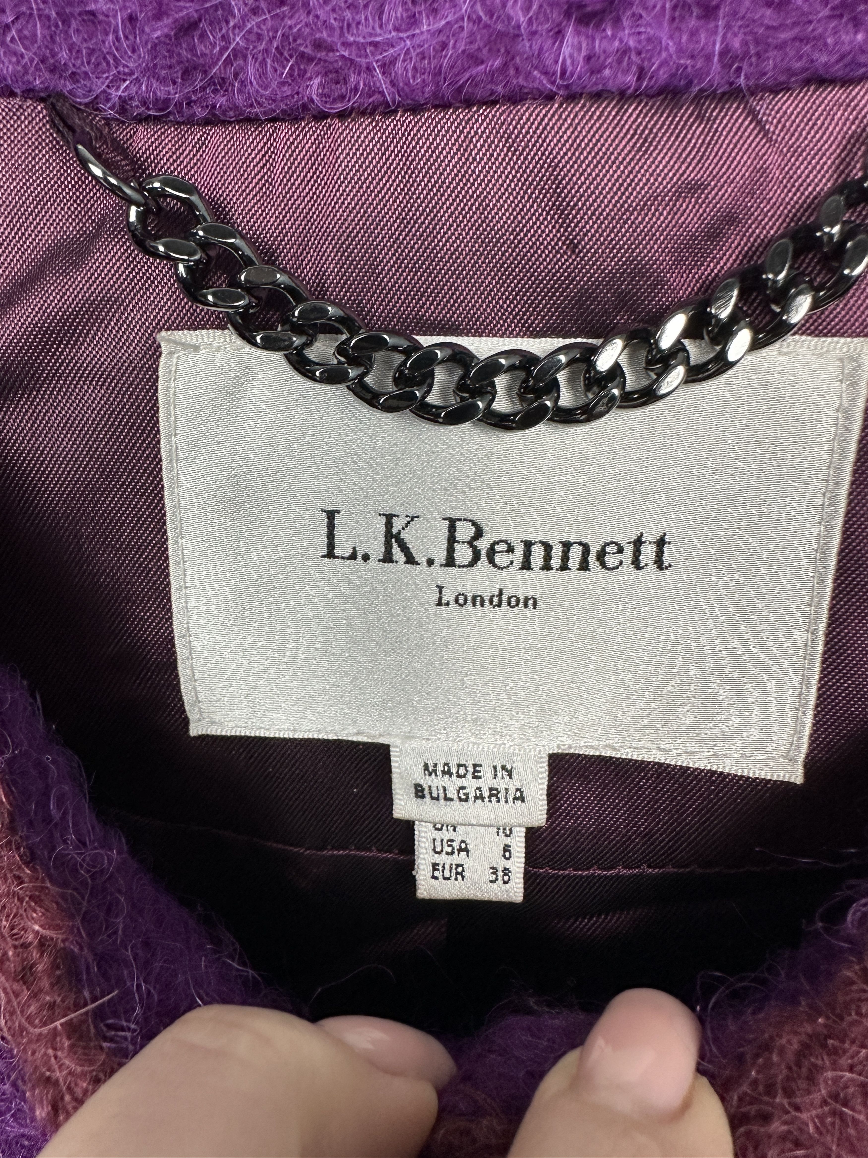 LK Bennett LK Bennett Womens Wool Coat Jacket Size M / US 6-8 / IT 42-44 - 3 Thumbnail
