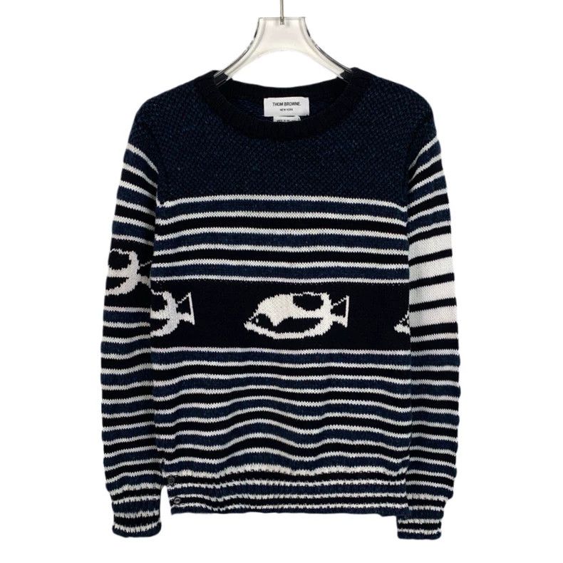 Thom Browne Thom Browne Striped Knit Long Sleeve Sweater - dmc Size US M / EU 48-50 / 2 - 1 Thumbnail