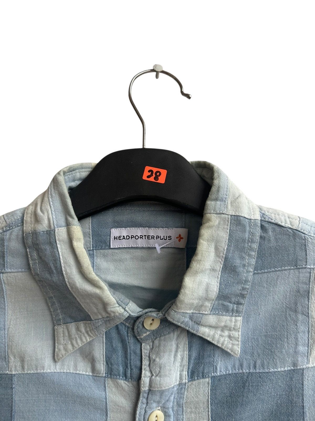 Head Porter Head Porter Plus Patchwork Button-Up — Blue/White Check Size US M / EU 48-50 / 2 - 3 Thumbnail