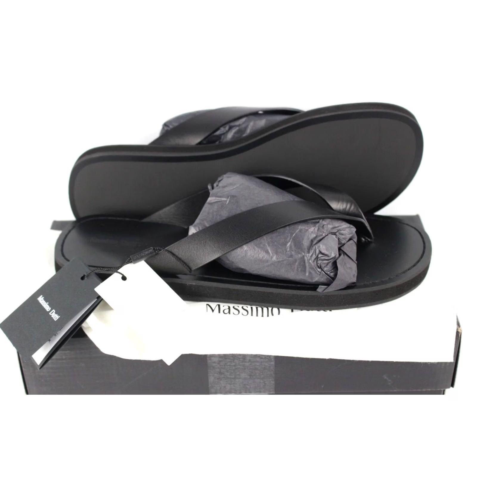 Massimo Dutti Massimo Dutti Women's Sandals Thong Flip Flop Size 11 Black W/Bag Made In Spain Size ONE SIZE - 2 Thumbnail