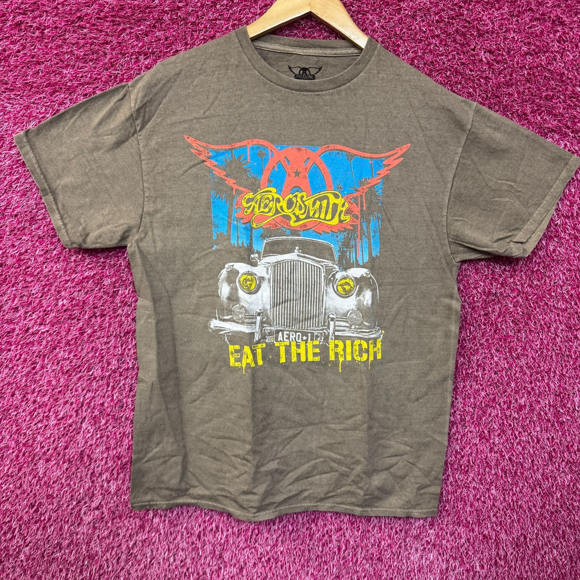 Aerosmith Aerosmith Eat The Rich Album Cover Art Arena Rock Band Tee M Size US M / EU 48-50 / 2 - 1 Thumbnail
