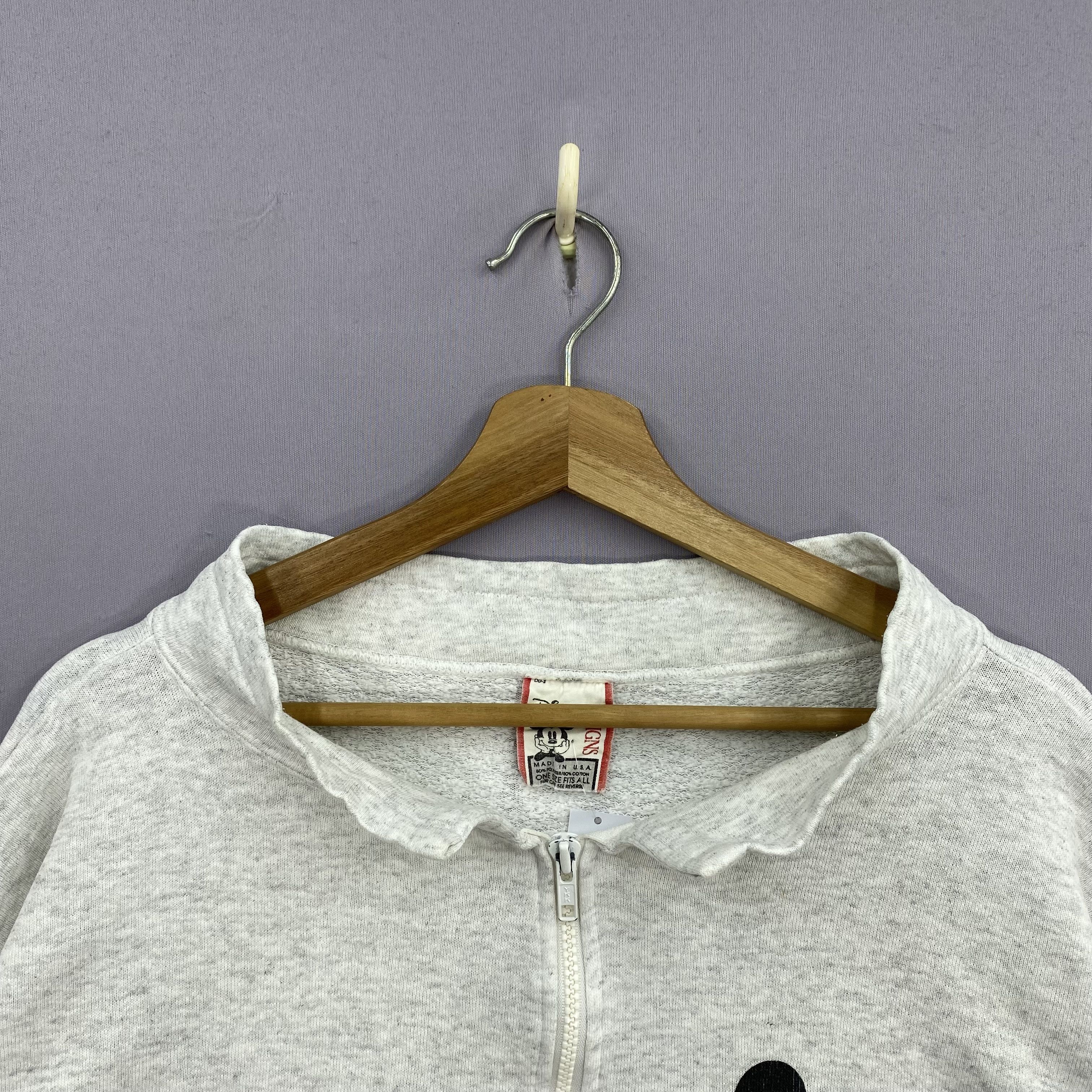 Disney Vintage 90s Disney Mickey Mouse Zipper Pullover Sweatshirt Size US XL / EU 56 / 4 - 8 Thumbnail