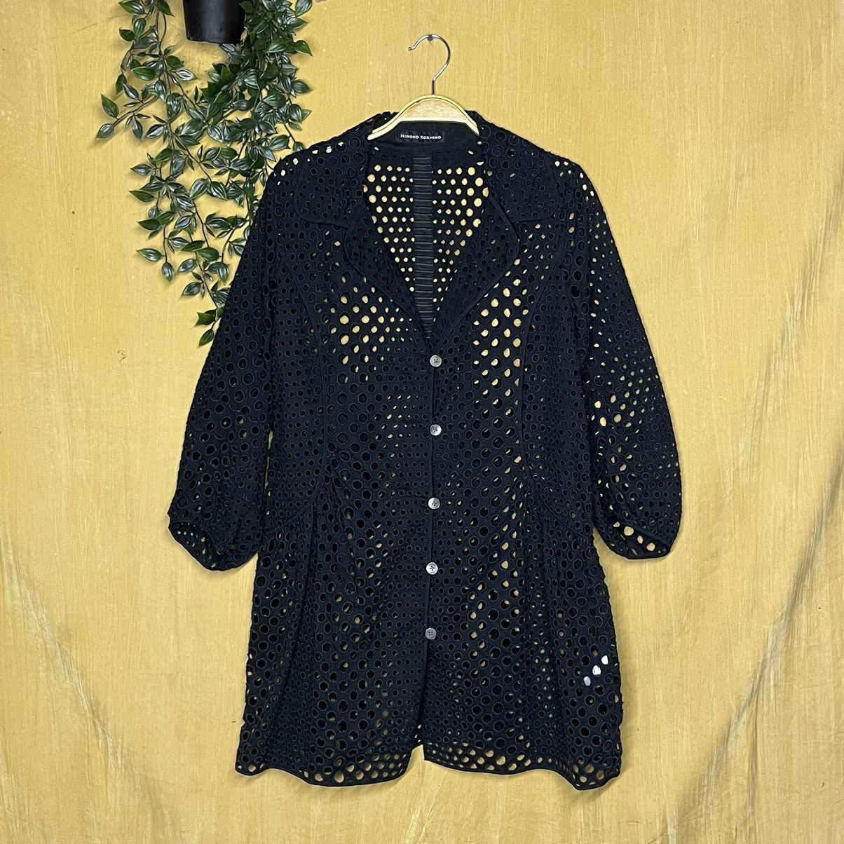 Hiroko Koshino lace mesh black skirt Rare Hiroko Koshino mesh Jacket