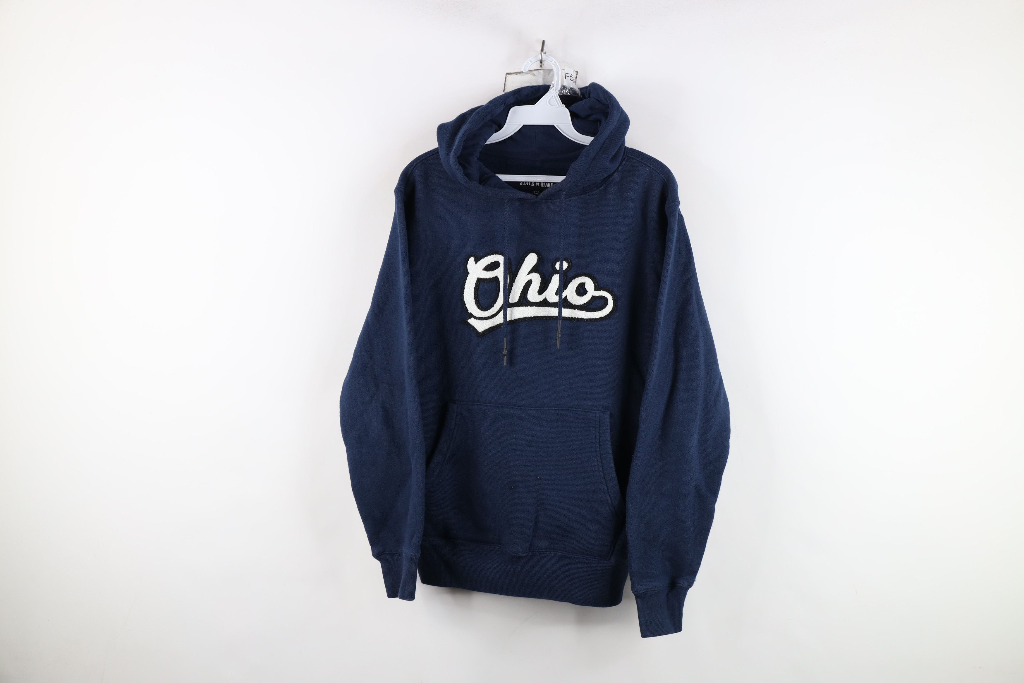 Vintage Y2K Streetwear Heavyweight Spell Out Ohio Hoodie Blue Size S / US 4 / IT 40 - 1 Thumbnail