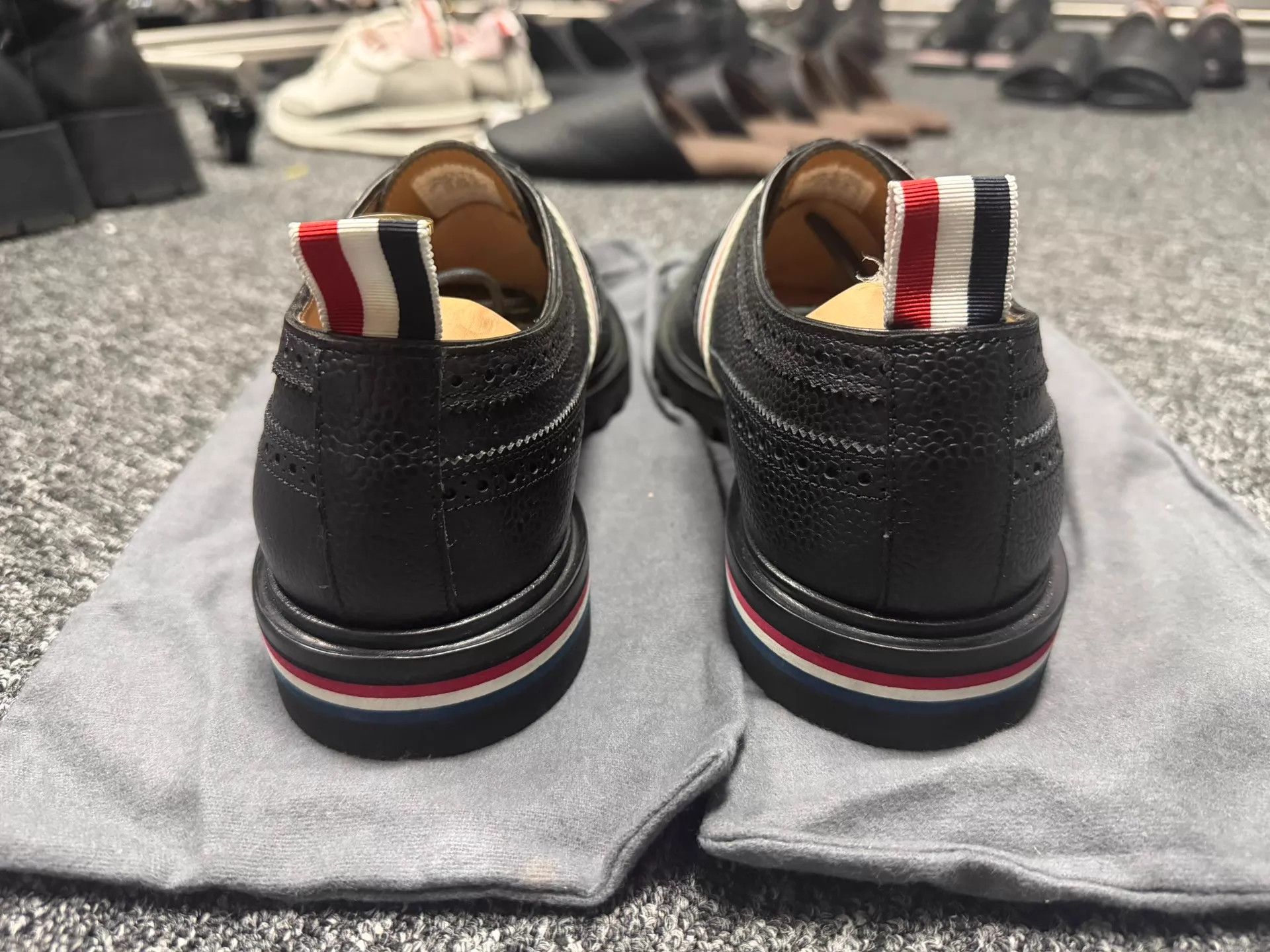 Thom Browne Thom Browne Men's 3-Stripe Brogue Rubber Sole Derby Size US 10 / EU 43 - 3 Thumbnail