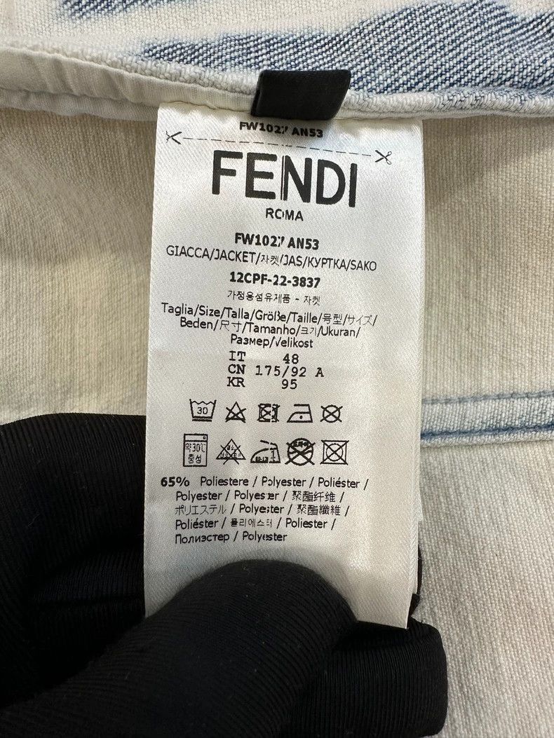 Fendi Fendi Ombre Monogram Denim Jacket for Men Size US XL / EU 56 / 4 - 7 Thumbnail