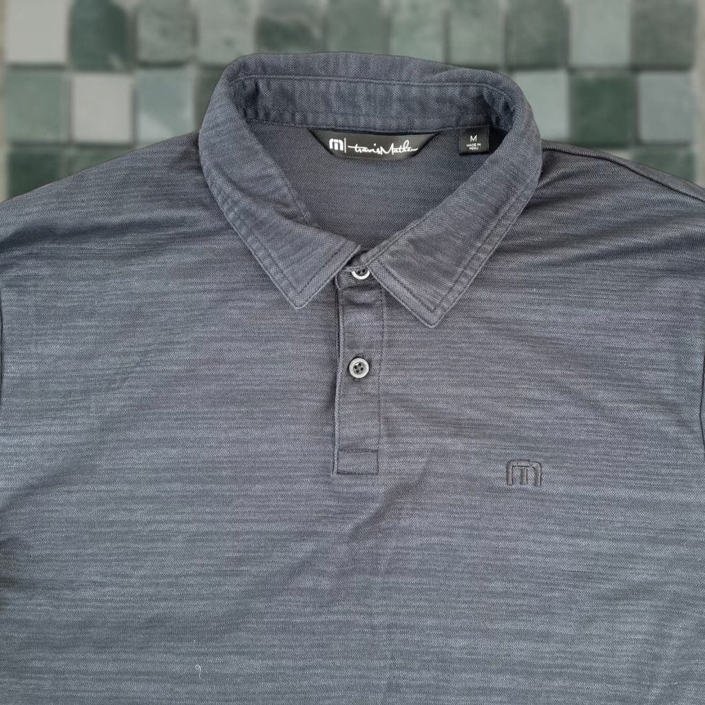 TravisMathew Travis Mathew What A Legend Polo Shirt Men M Heather Navy Polo Shirt Men M Heather Navy Size US M / EU 48-50 / 2 - 1 Thumbnail