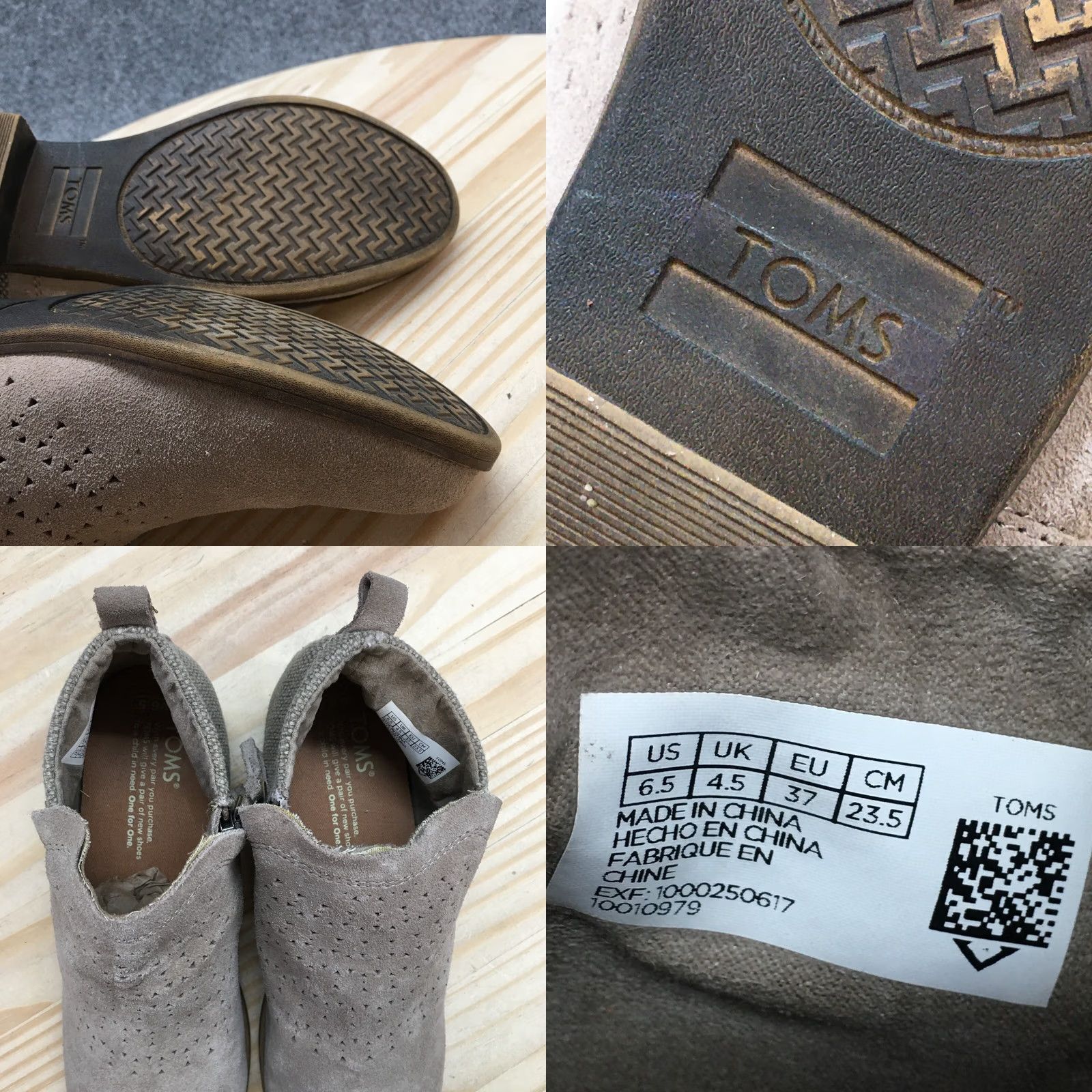 Toms TOMS Deia Boots Womens 6.5 Casual Zip Ankle Bootie Brown Suede Heels Size US 7 / IT 37 - 9 Thumbnail