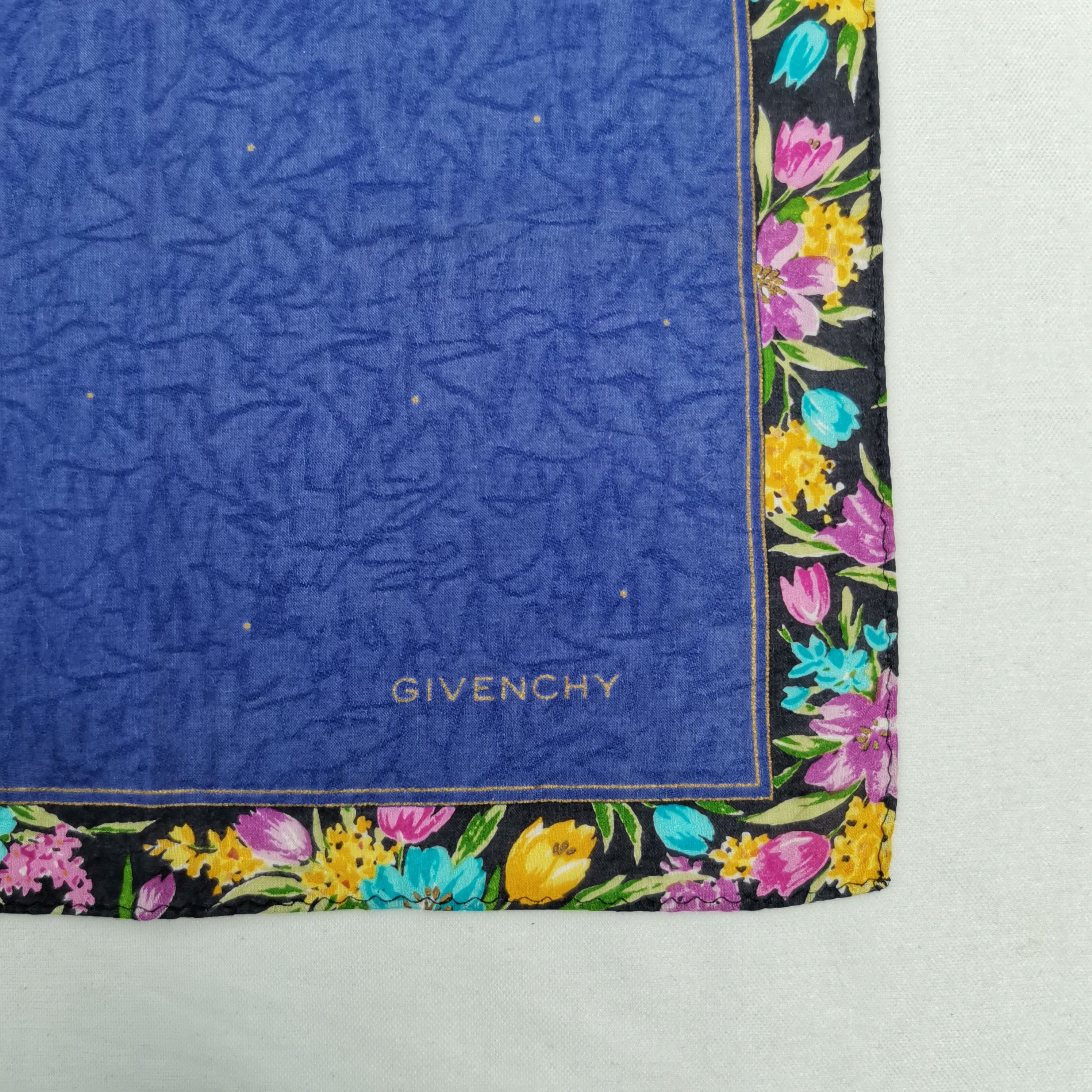 Japanese Brand Vintage Givenchy Handkerchief Bandana Pocket Square Size ONE SIZE - 3 Thumbnail
