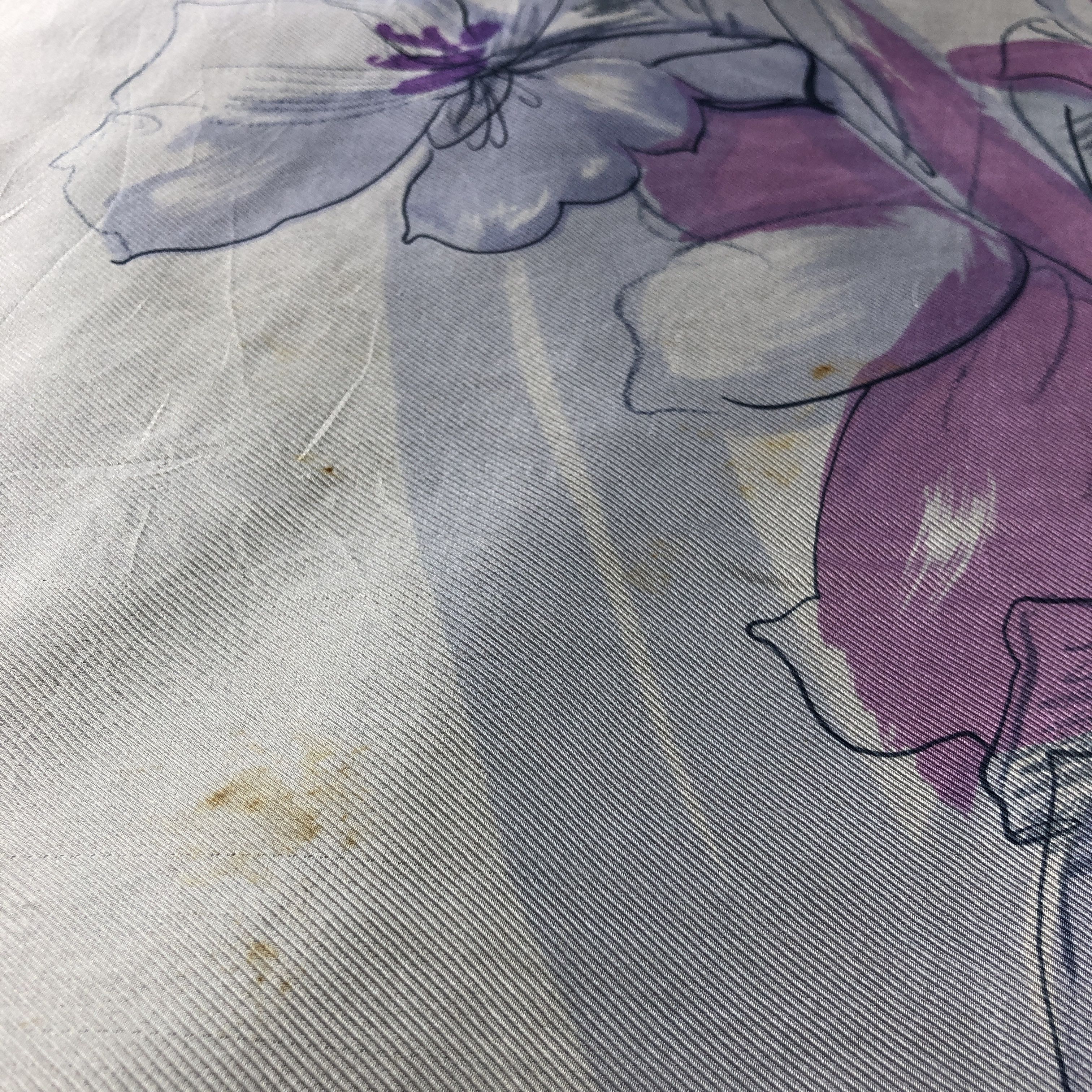 Japanese Brand Luxury Floral Hand Rolled Silk Scarf M1070 Size ONE SIZE - 11 Thumbnail