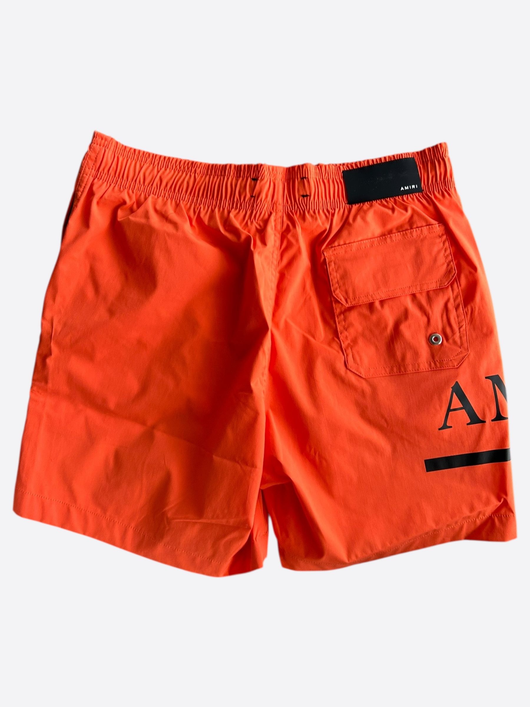 Amiri Amiri Orange & Black MA Bar Logo Swimshorts Size US 40 / EU 56 - 2 Thumbnail