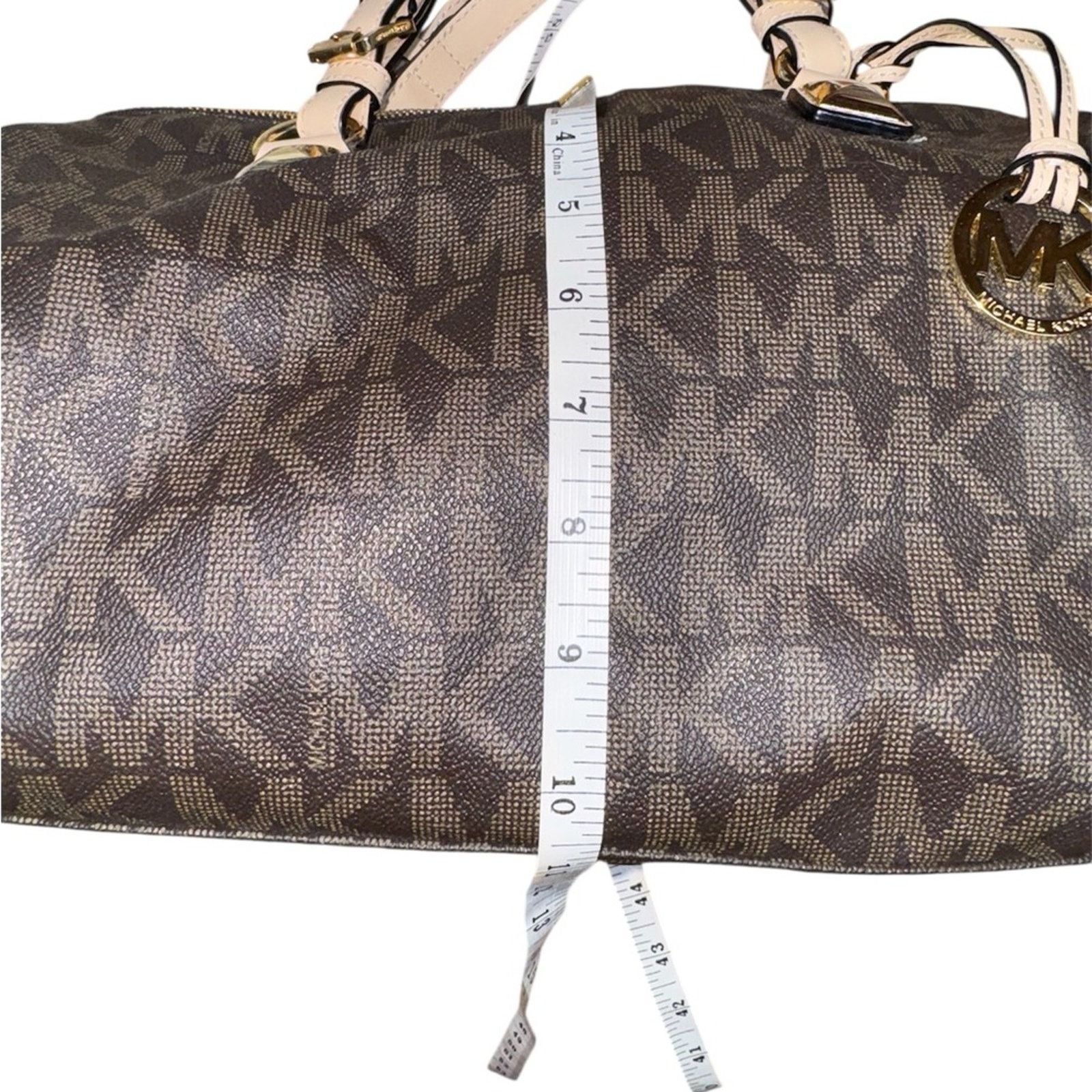 Michael Kors Michael Kors Signature Brown and Tan leather Barrel hand bag Size ONE SIZE - 9 Thumbnail