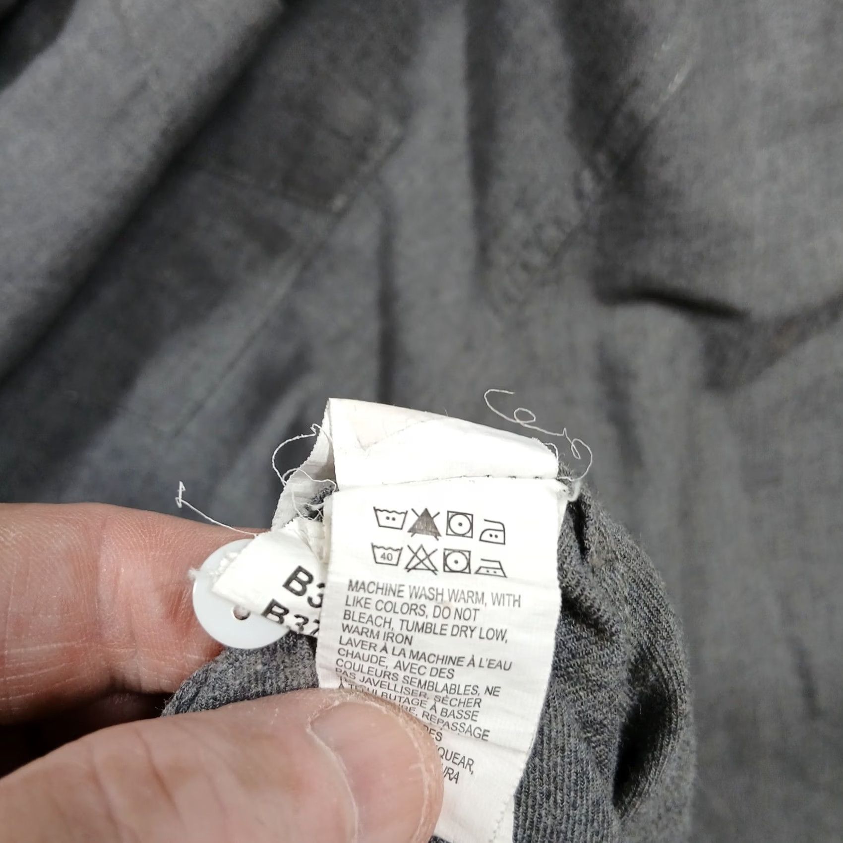 Lucky Brand Lucky Brand Casual Shirt L Gray Long Sleeve Button Down Men's White Label Fit Size US L / EU 52-54 / 3 - 4 Thumbnail