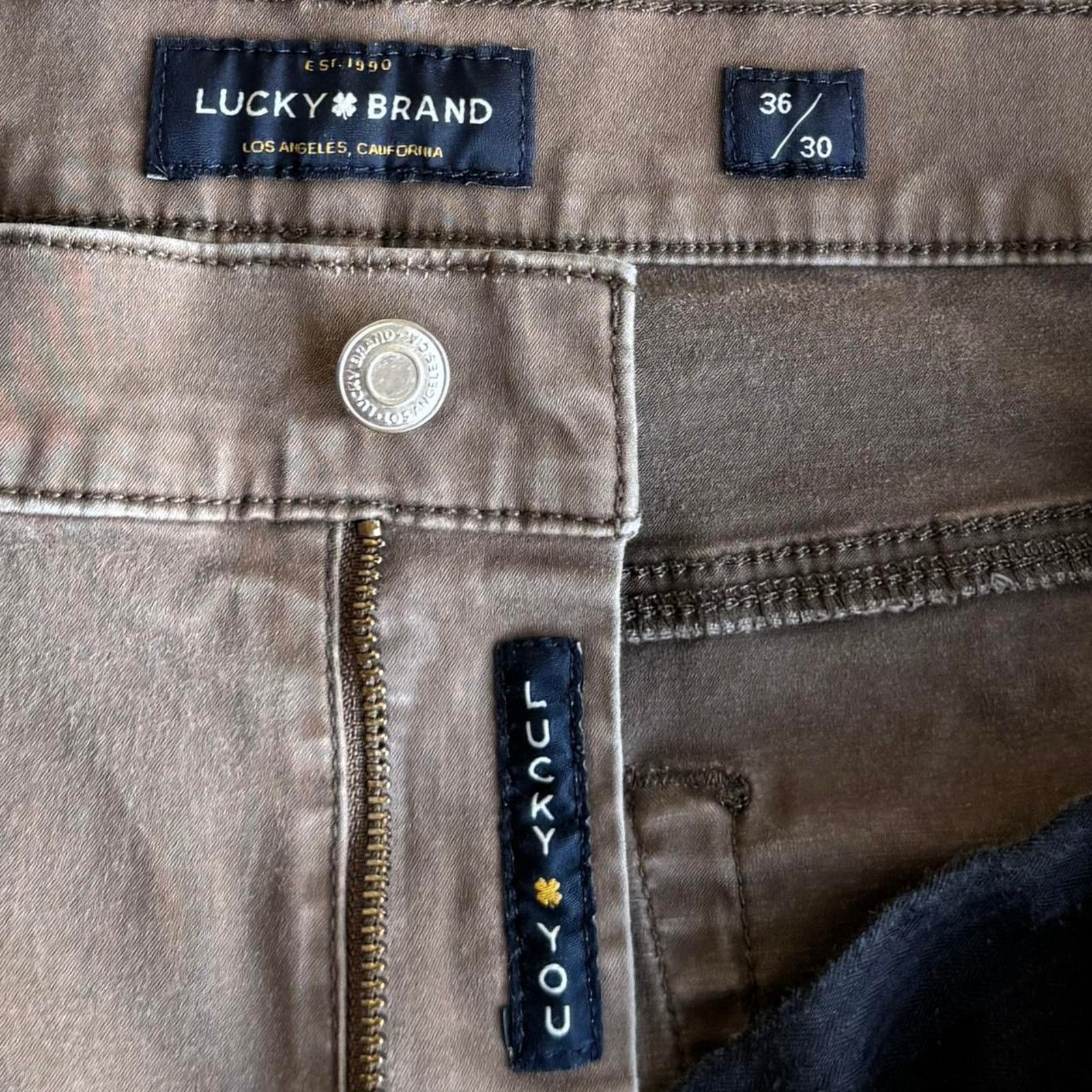 Lucky Brand × Vintage Y2K Lucky Brand Faded Brown Skater Grunge Streetwear Pants Size US 36 / EU 52 - 4 Thumbnail
