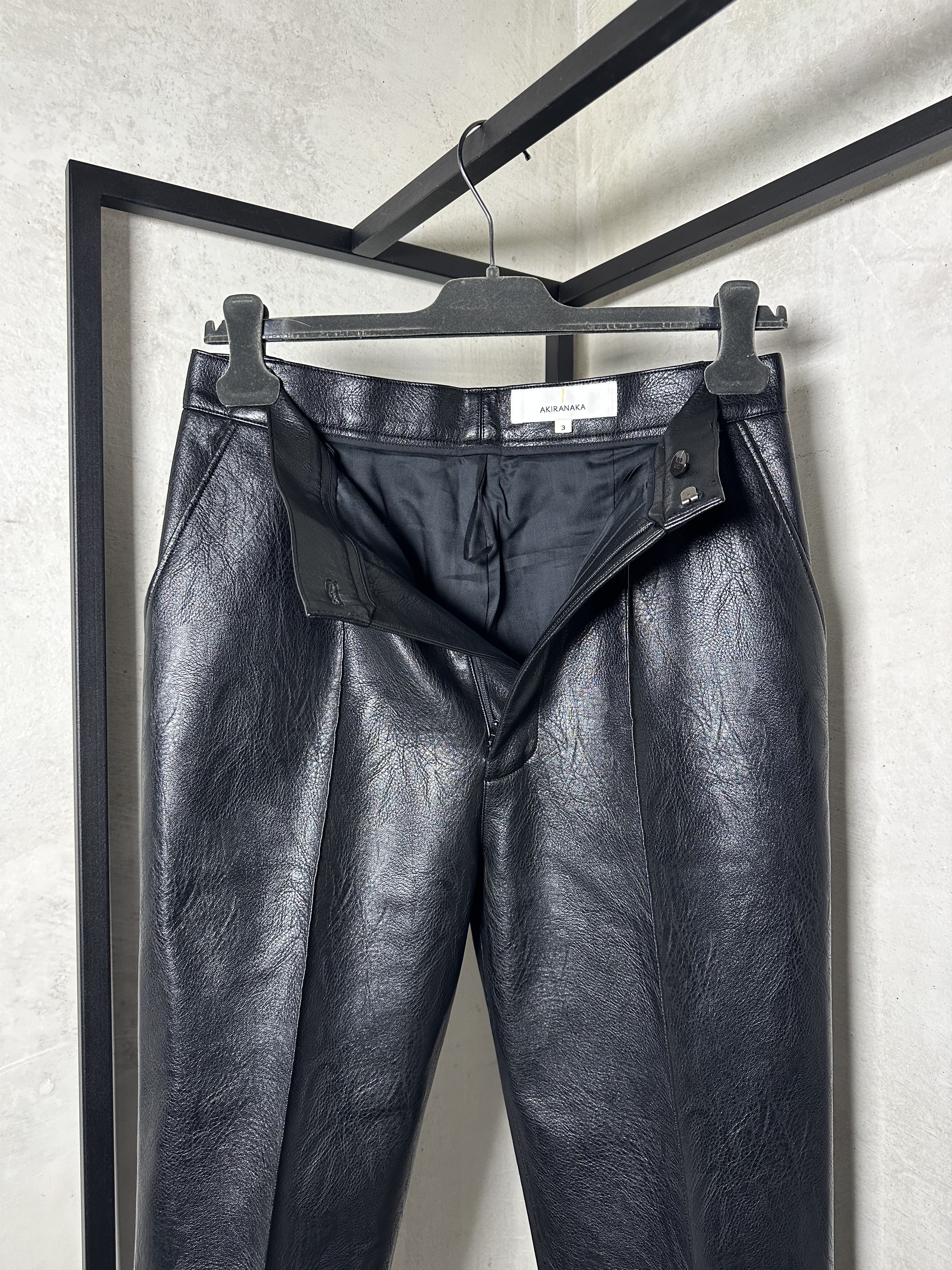 Akira Akiranaka Vegan Leather Straight Pants Size 28" / US 6 / IT 42 - 9 Thumbnail