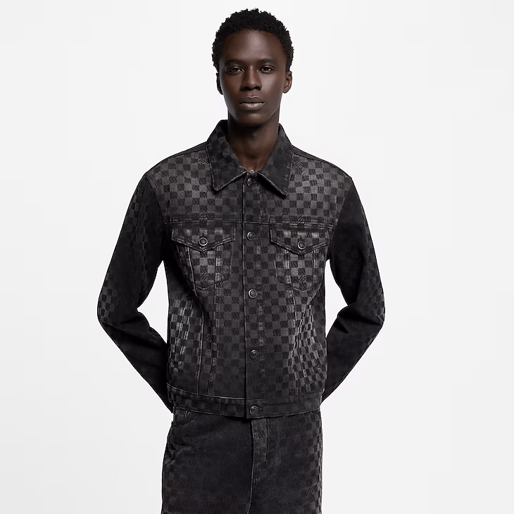 Louis Vuitton Flocked Damier Denim Trucker Jacket Size US S / EU 44-46 / 1 - 4 Thumbnail