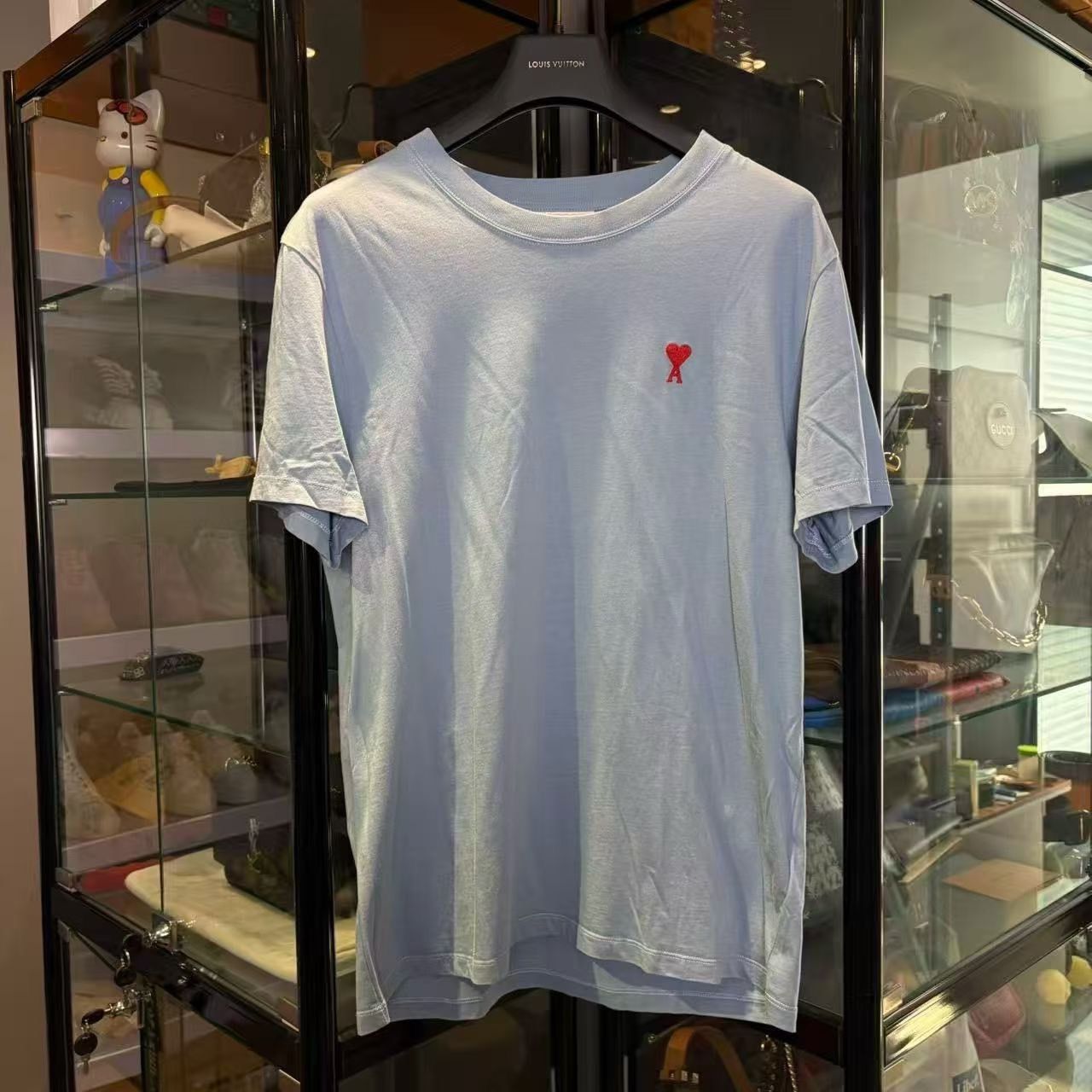 AMI AMI Embroidered Blue T-Shirt l Men Size US L / EU 52-54 / 3 - 1 Thumbnail