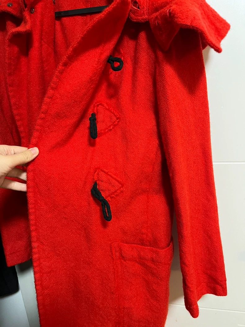 Y's Y's Wool Horn Button Red Coat Size US S / EU 44-46 / 1 - 3 Thumbnail
