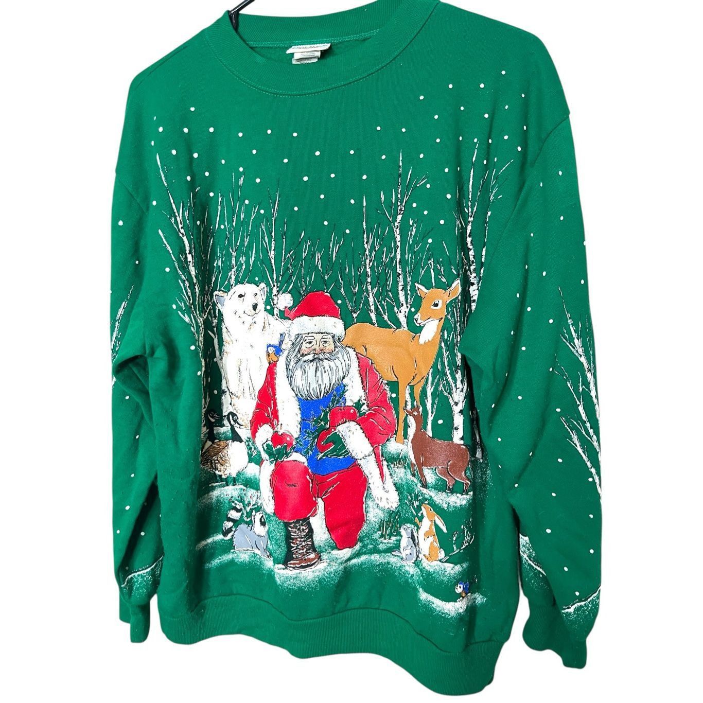 Other Vintage Holiday Time Santa Claus Winter Forest Crewneck Size Size M / US 6-8 / IT 42-44 - 2 Thumbnail
