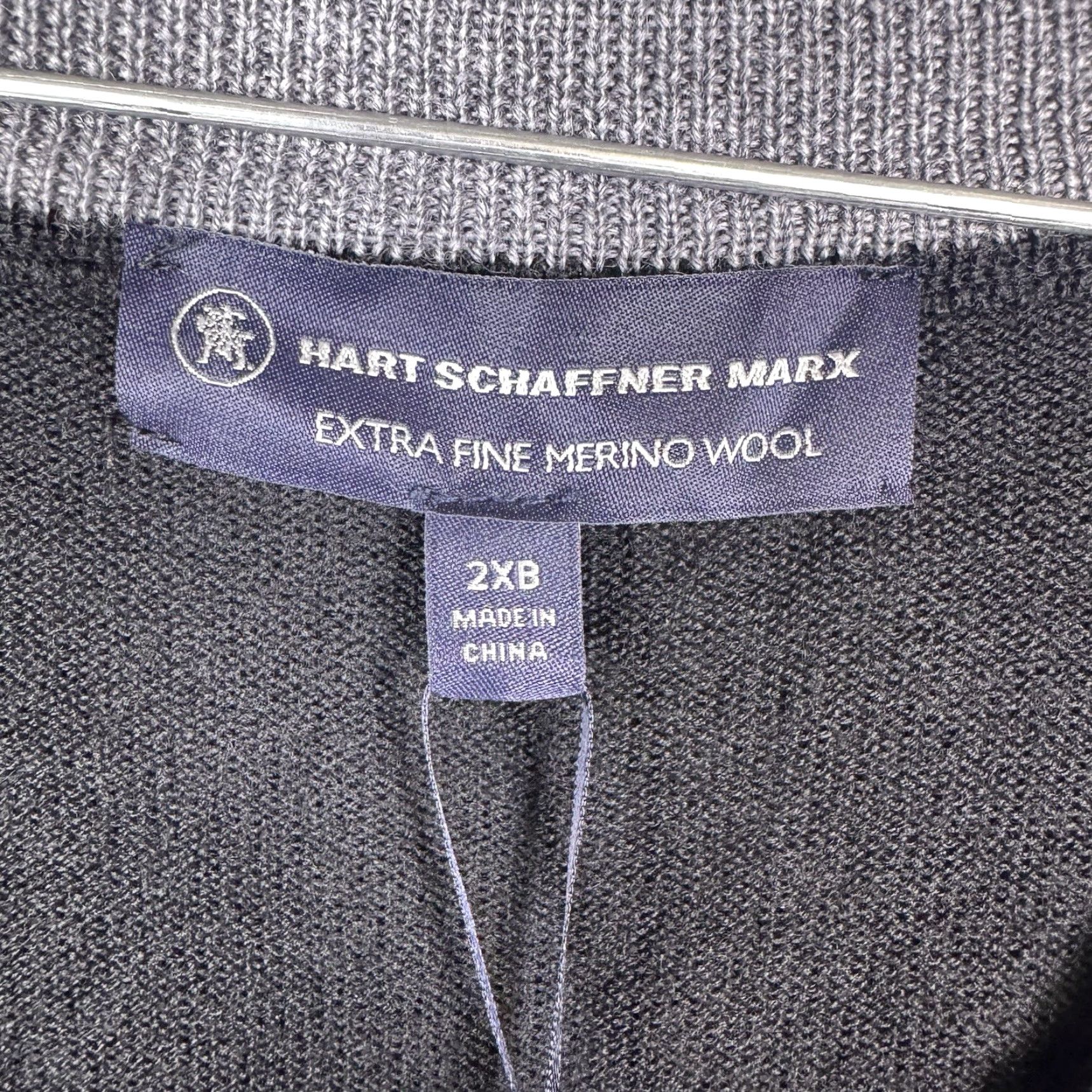 Hart Schaffner Marx Hart Schaffner Marx Sweater Men 2XB Merino Wool 1/4 Zip Pullover Black Big 2X Wool Knit Pullover Winter Fall Spring Classic 1/4 Zip Mens Size US XXL / EU 58 / 5 - 5 Thumbnail