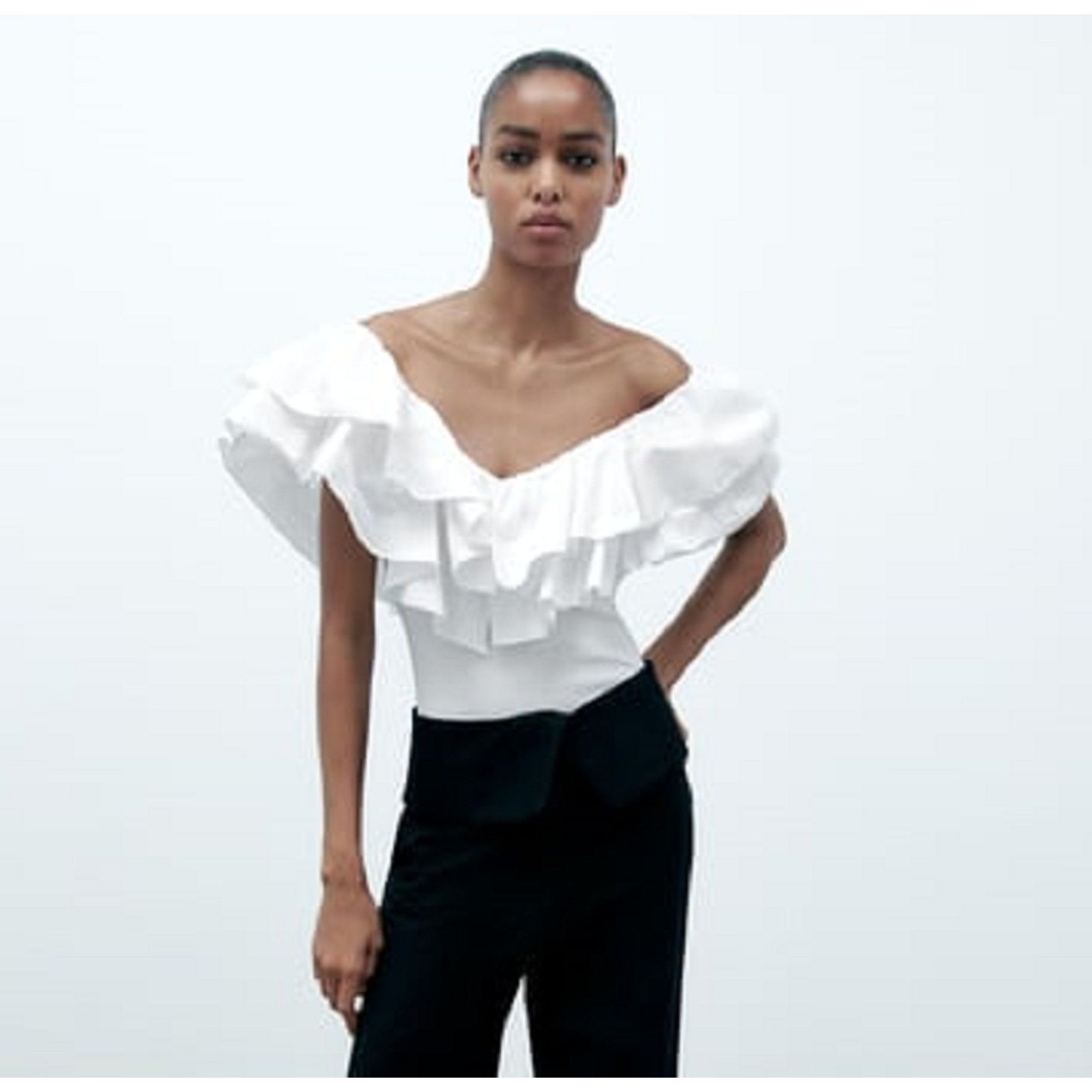 Zara ZARA V-Neck Bodysuit NWT Size M / US 6-8 / IT 42-44 - 19 Thumbnail