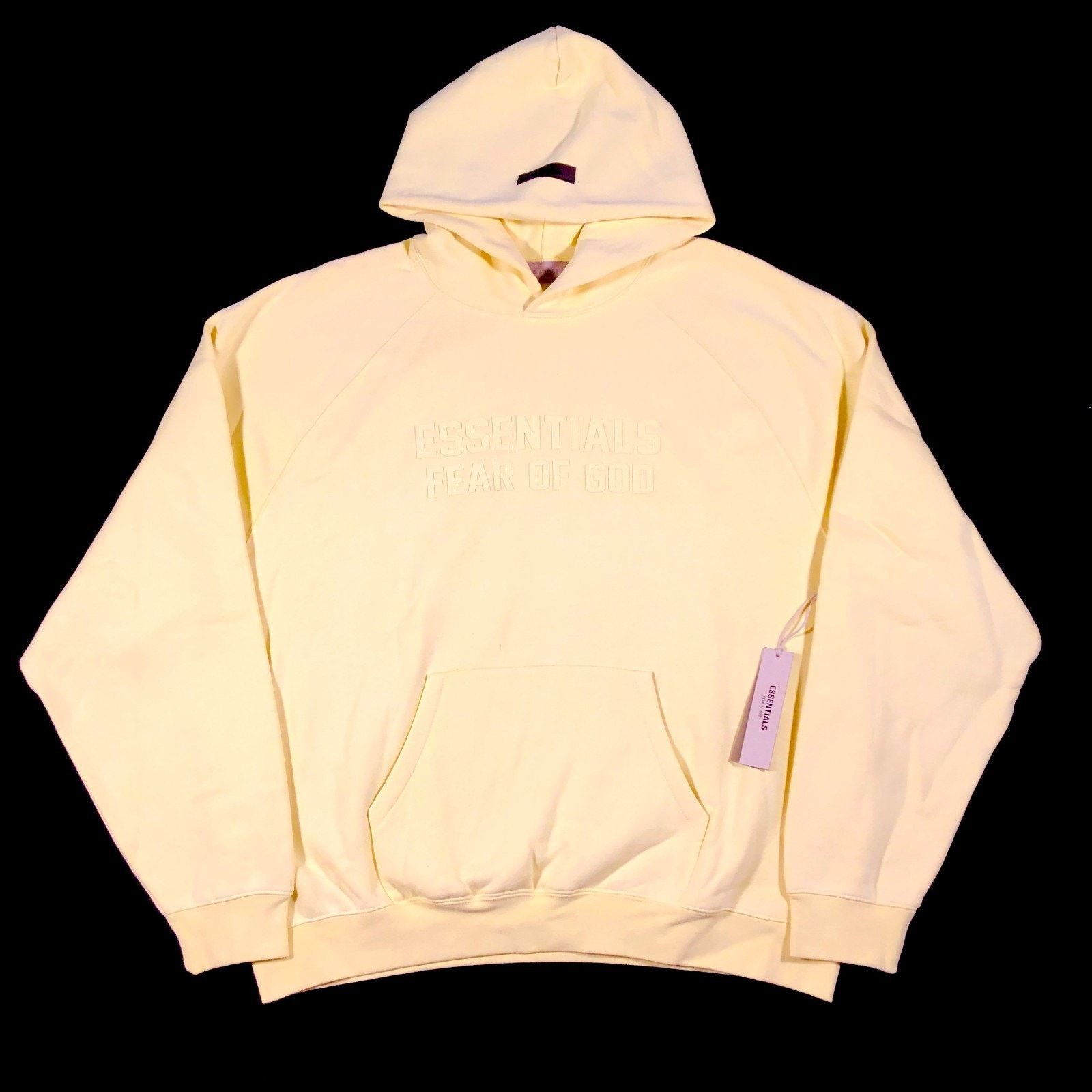 Essentials × Fear of God Fear of God Essentials Oversize Light Yellow Hoodie Sweater Size US XXL / EU 58 / 5 - 1 Thumbnail