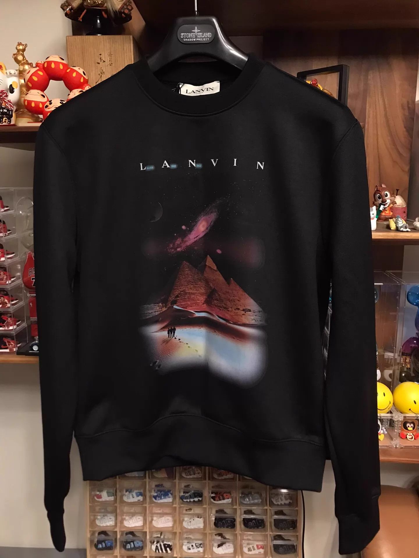 Lanvin Lanvin Wool Blend Lunar Starry Print Hoodie M Unisex Size US M / EU 48-50 / 2 - 1 Thumbnail