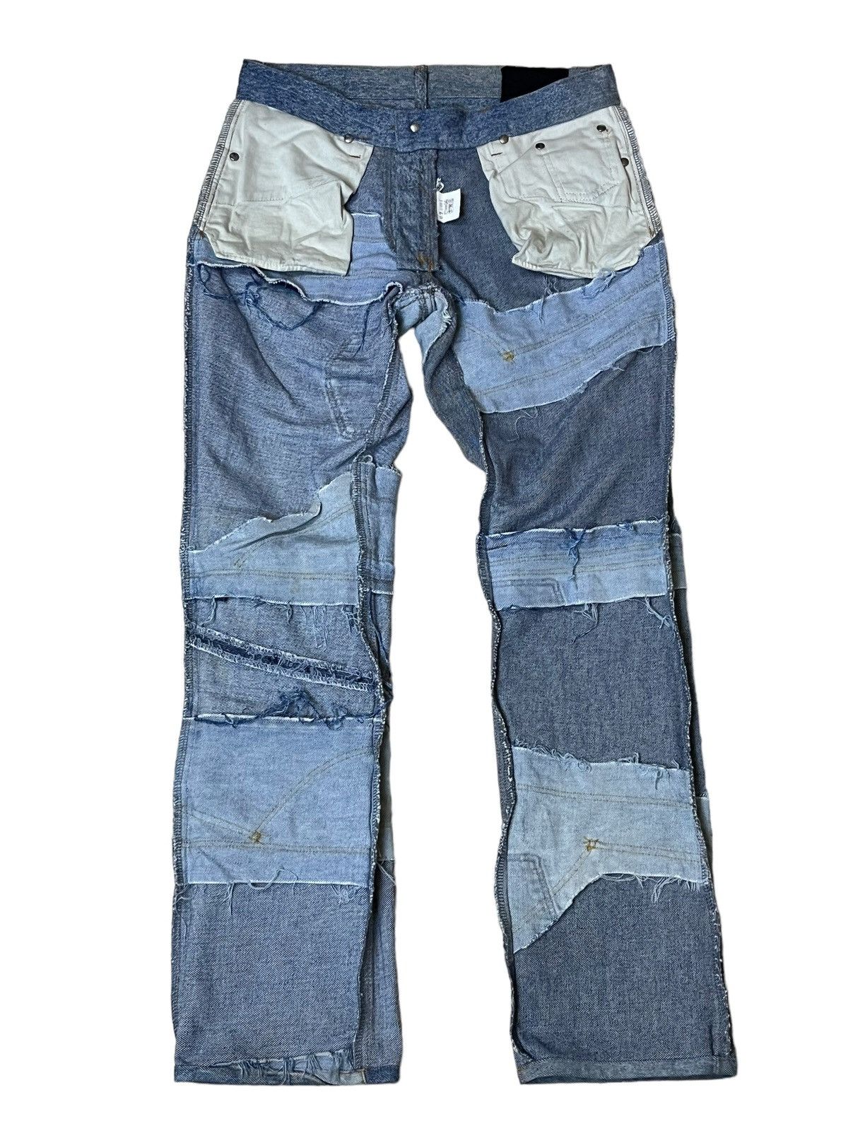 Japanese Brand SICK🔥JAPANESE PATCHWORK JEANS inspired hysteric glamour Size US 30 / EU 46 - 3 Thumbnail