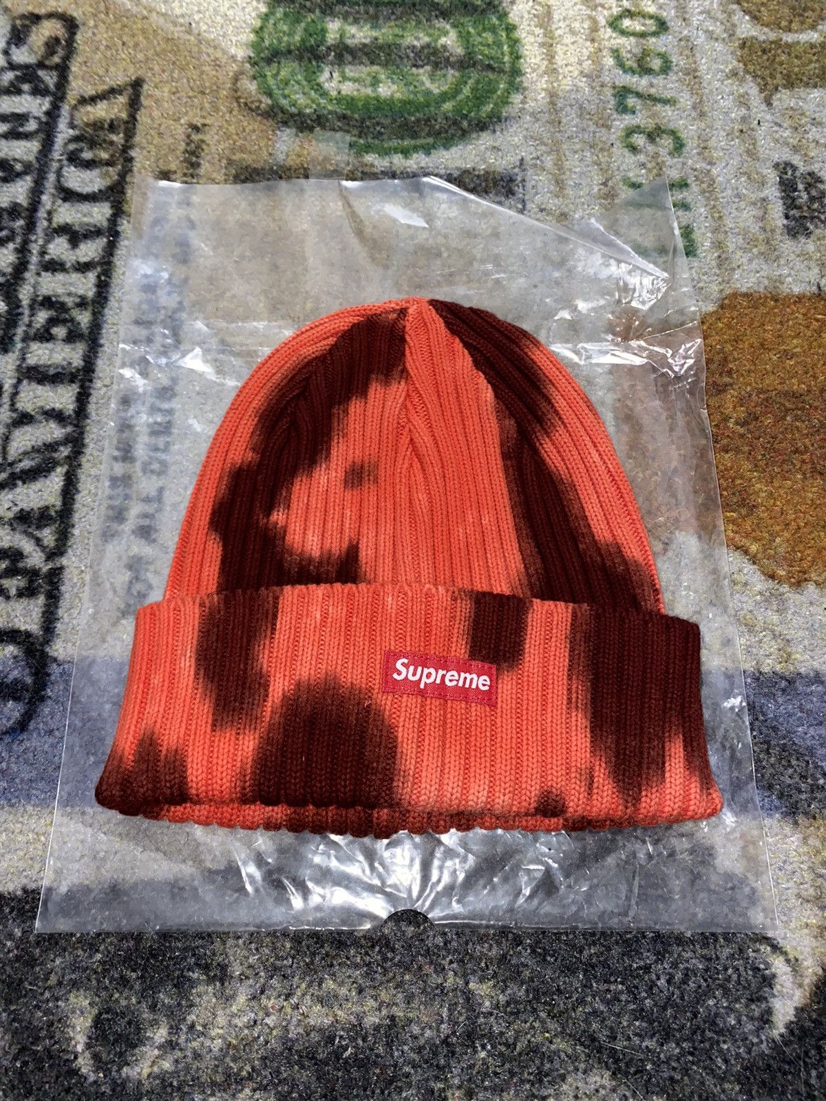 Supreme Supreme Overdyed Beanie (SS24) Splatter Red | Grailed