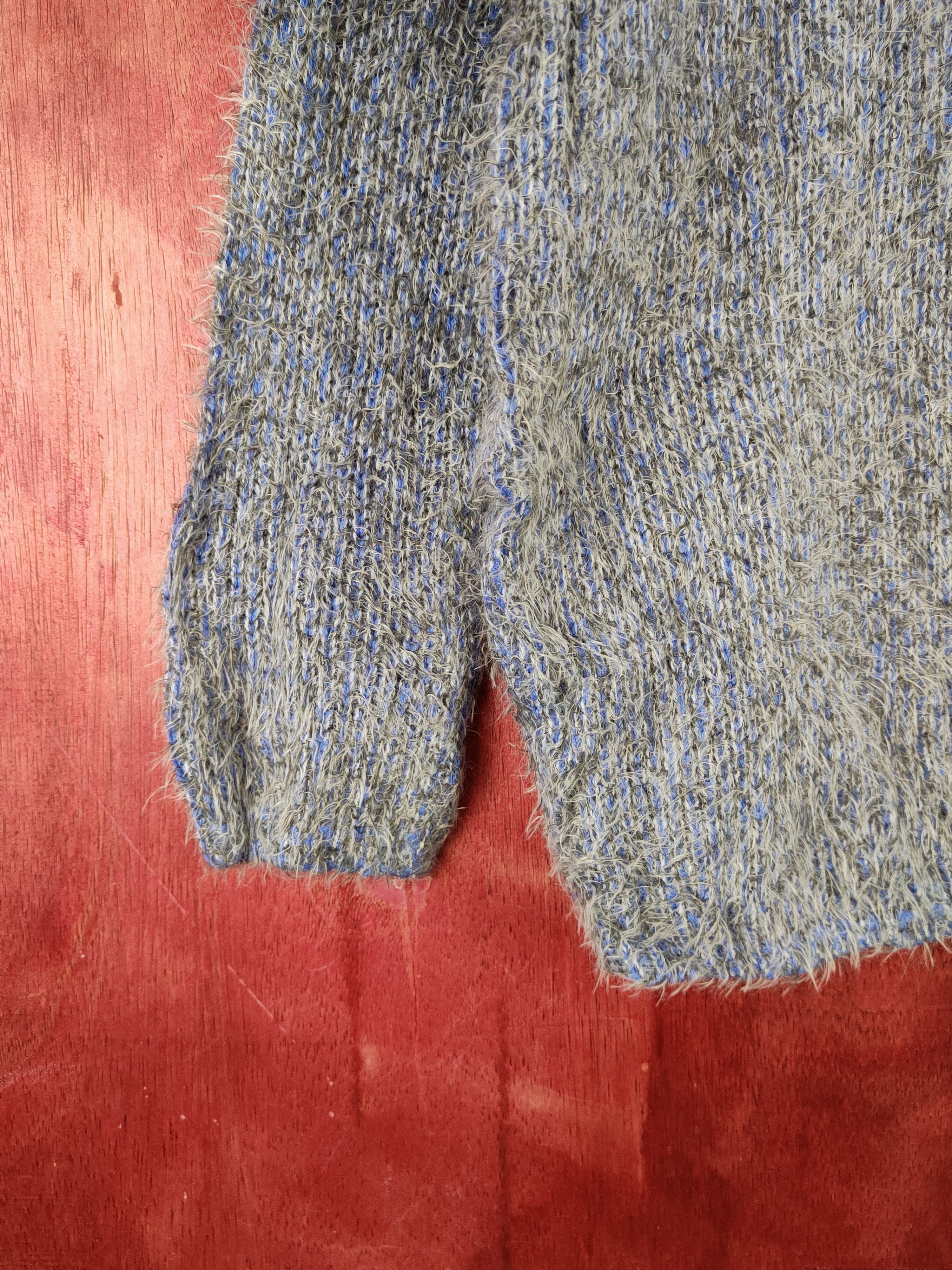 Japanese Brand × Vintage Vintage 💥 Japanese Brand Blue Gray Fur Mohair Knitwear Size M / US 6-8 / IT 42-44 - 4 Thumbnail