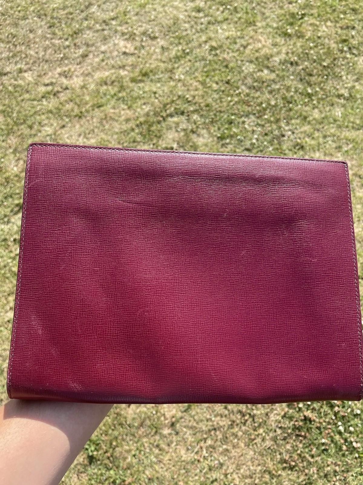 Bottega Veneta Vintage Bottega Veneta Burgundy Leather Clutch Bag Size ONE SIZE - 5 Thumbnail