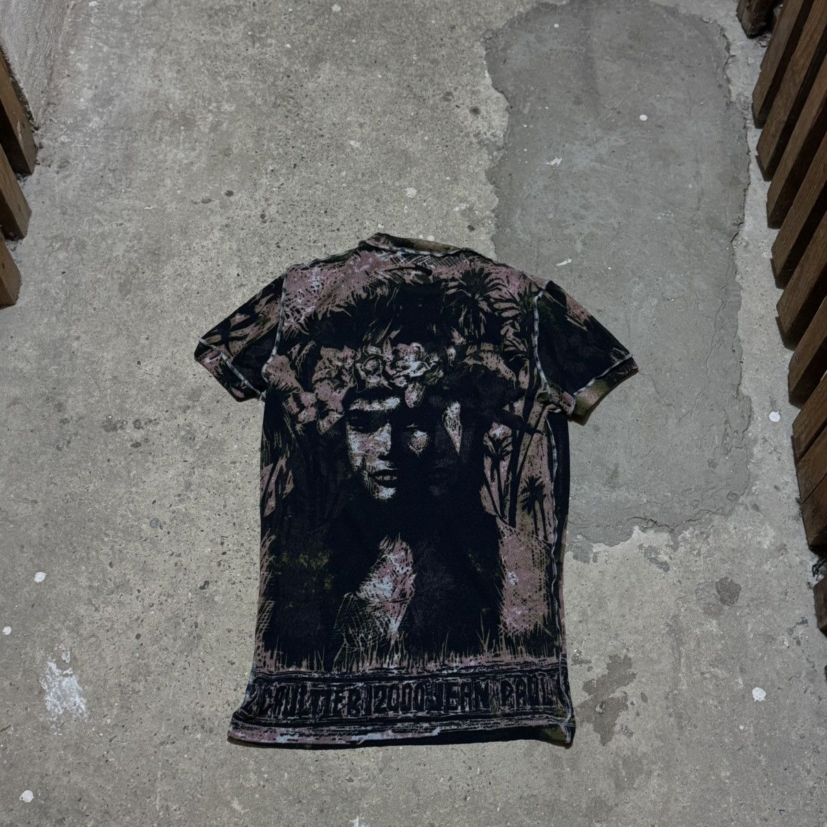 Jean Paul Gaultier × Vintage Jean Paul Gaultier 00 s/s Polynesian print mesh top Size US M / EU 48-50 / 2 - 2 Thumbnail