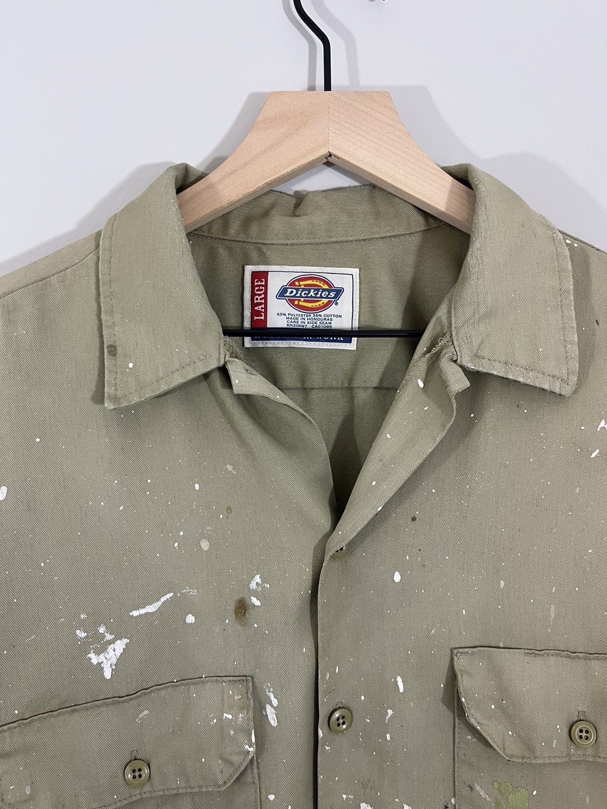 Vintage Thrashed Paint Stain Workwear Faded Shirt Size US L / EU 52-54 / 3 - 4 Thumbnail