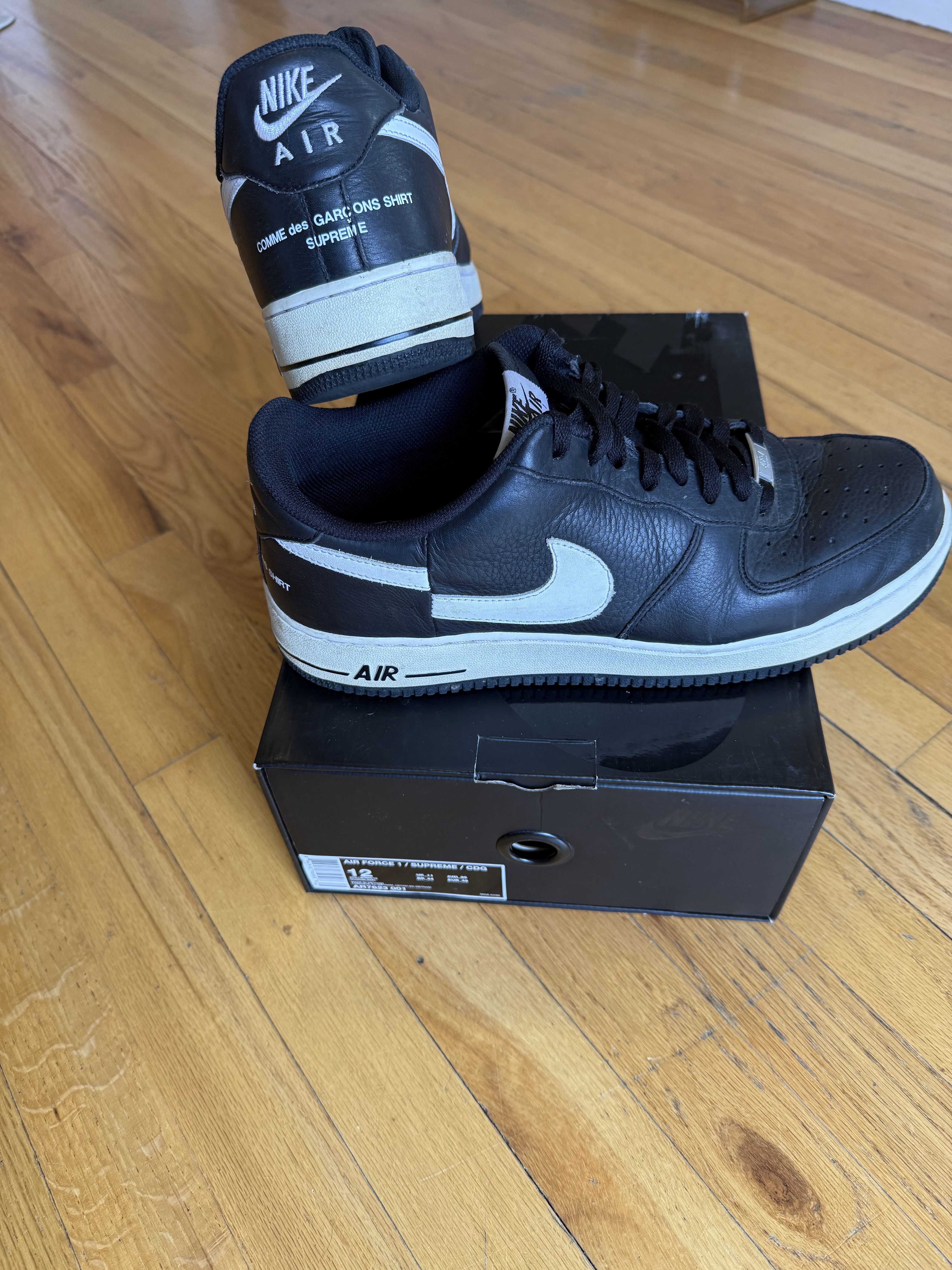 Comme des Garcons SHIRT × Nike × Supreme Nike Air Force 1 Low Supreme x Comme des Garcons - Size 12 Size US 12 / EU 45 - 7 Thumbnail
