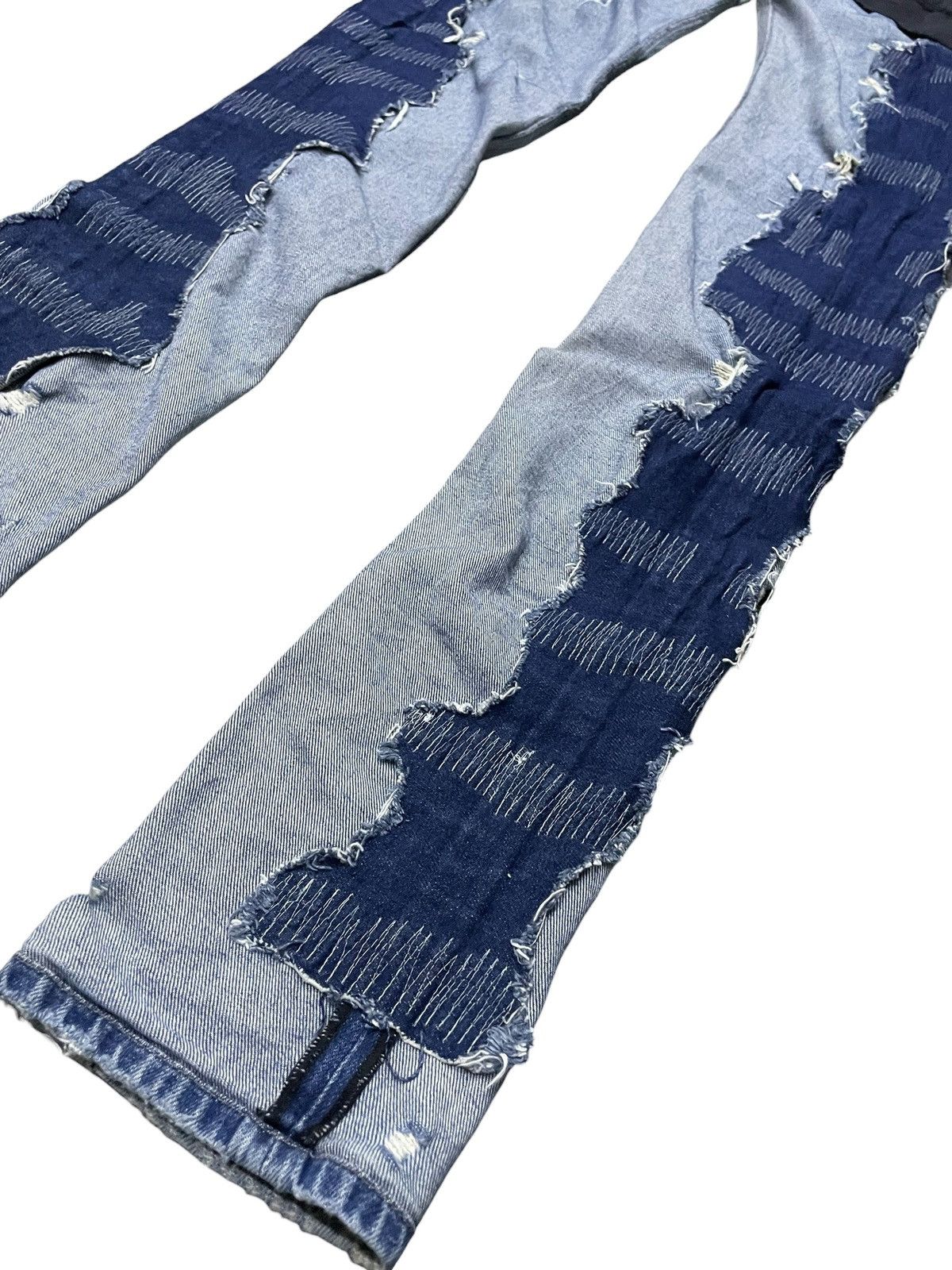 Diesel × Diesel Black Gold Diesel Black Gold Stacked Distressed Heavy Stitched Jeans Size US 34 / EU 50 - 22 Thumbnail