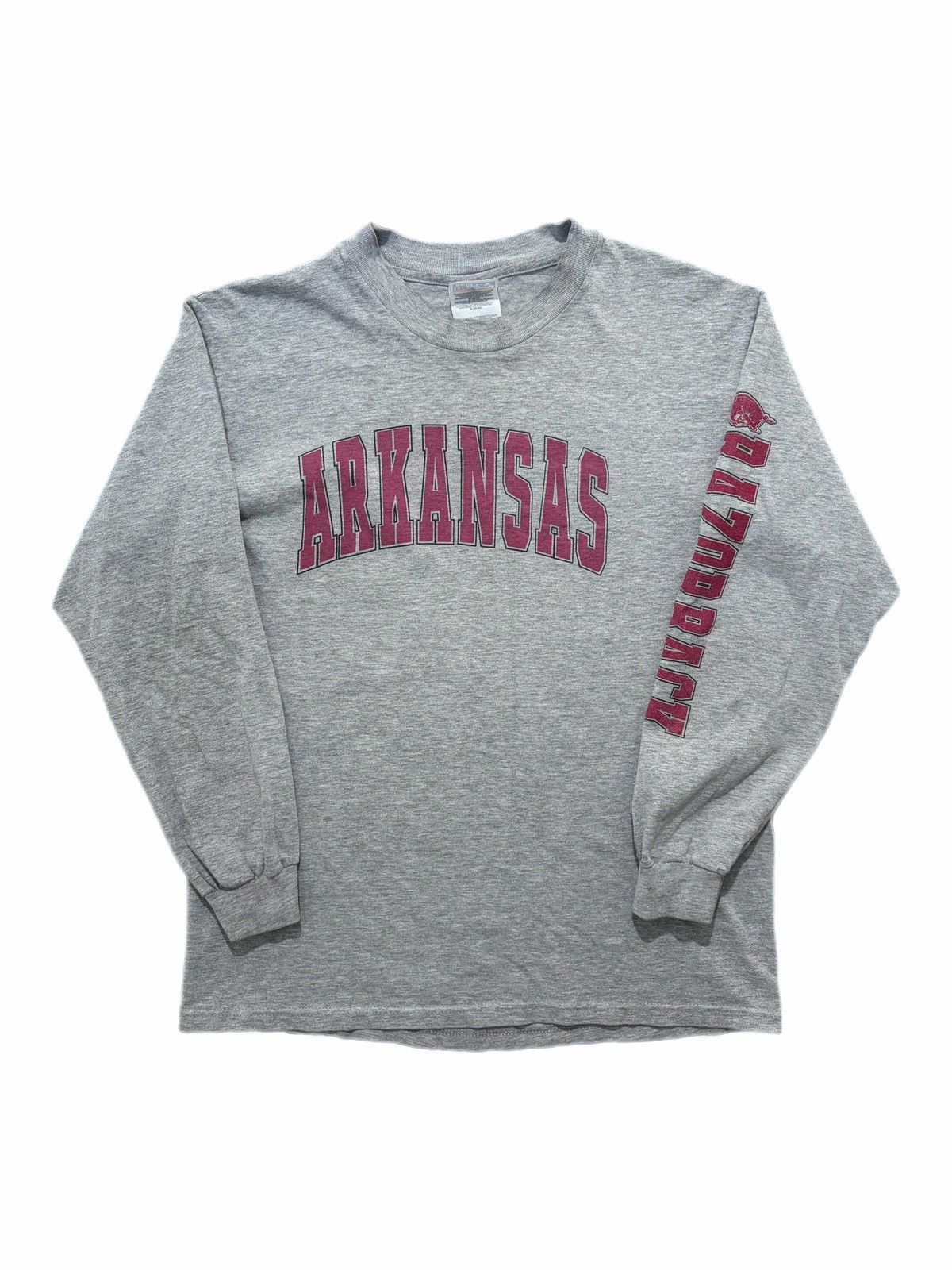 Hanes Vintage Arkansas Razorbacks Shirt Basketball Long Sleeve Size US M / EU 48-50 / 2 - 2 Thumbnail