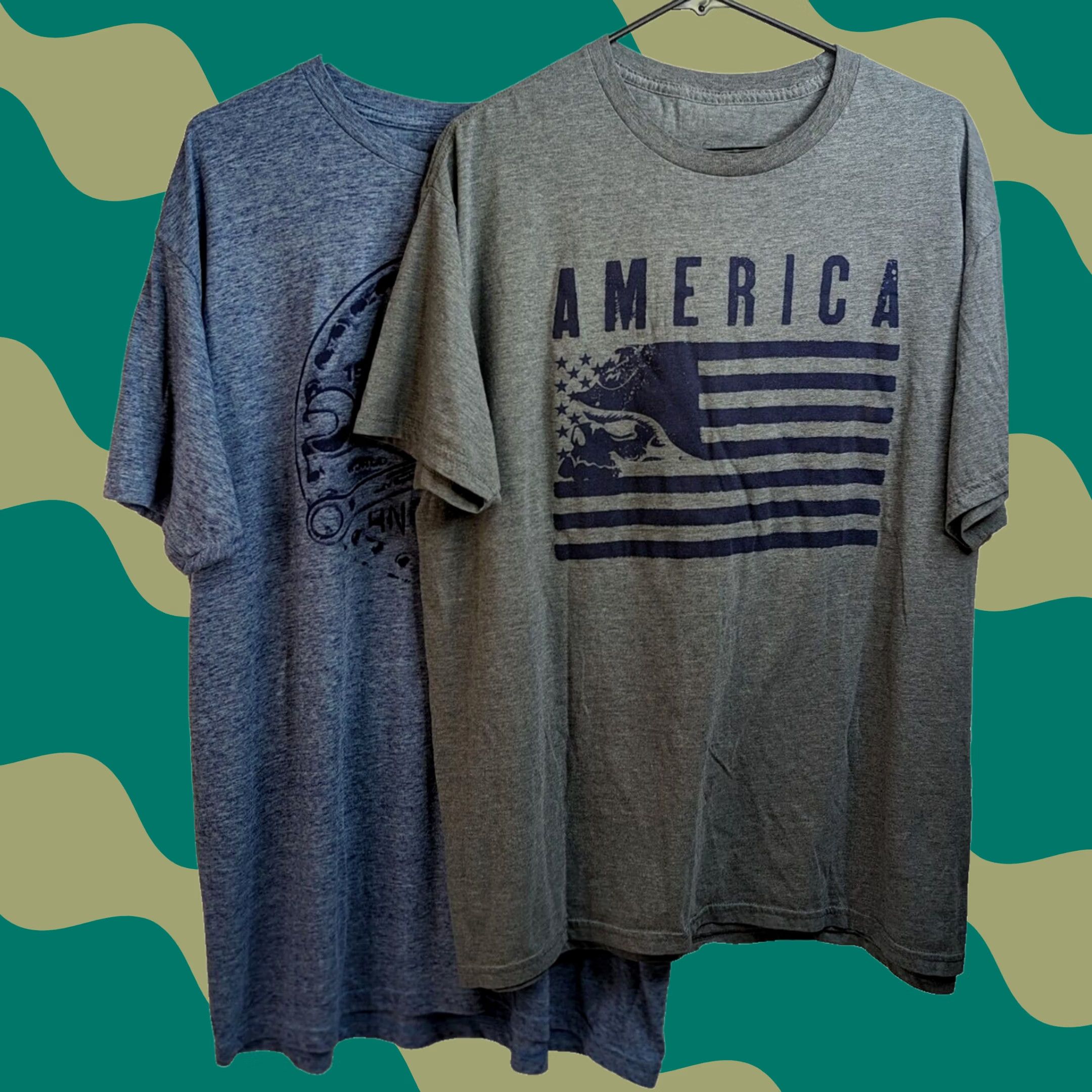 Metal Mulisha Metal Mulisha Shirt USA Skull Flag Crewneck Tee 2XL Blue Men Shirt Short Sleeve Vintage No Size US XXL / EU 58 / 5 - 1 Thumbnail
