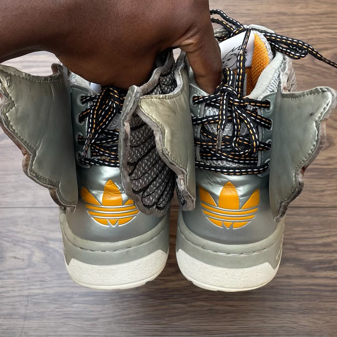 Adidas × Jeremy Scott Adidas x Jeremy Scott Wings 2.0 'Metallic Silver’ Size US 10.5 / EU 43-44 - 14 Thumbnail