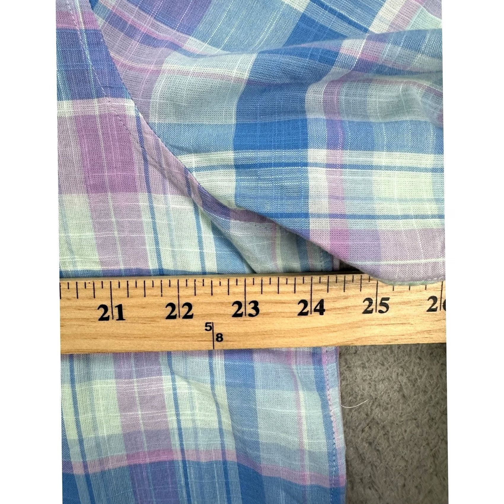 Vineyard Vines VINEYARD VINES Button-Down Shirt Men Large Blue Madras Plaid Classic Fit Murray Size US L / EU 52-54 / 3 - 7 Thumbnail