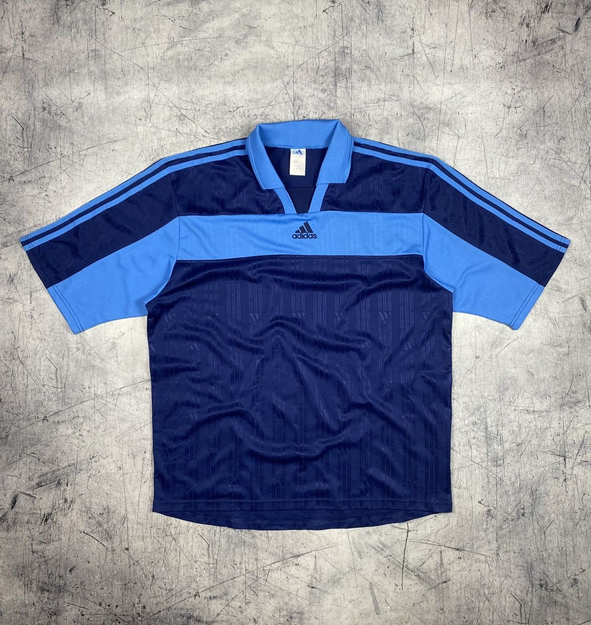 Adidas Vintage Adidas Soccer Jersey Blue Made in Portugal Size US XL / EU 56 / 4 - 2 Thumbnail