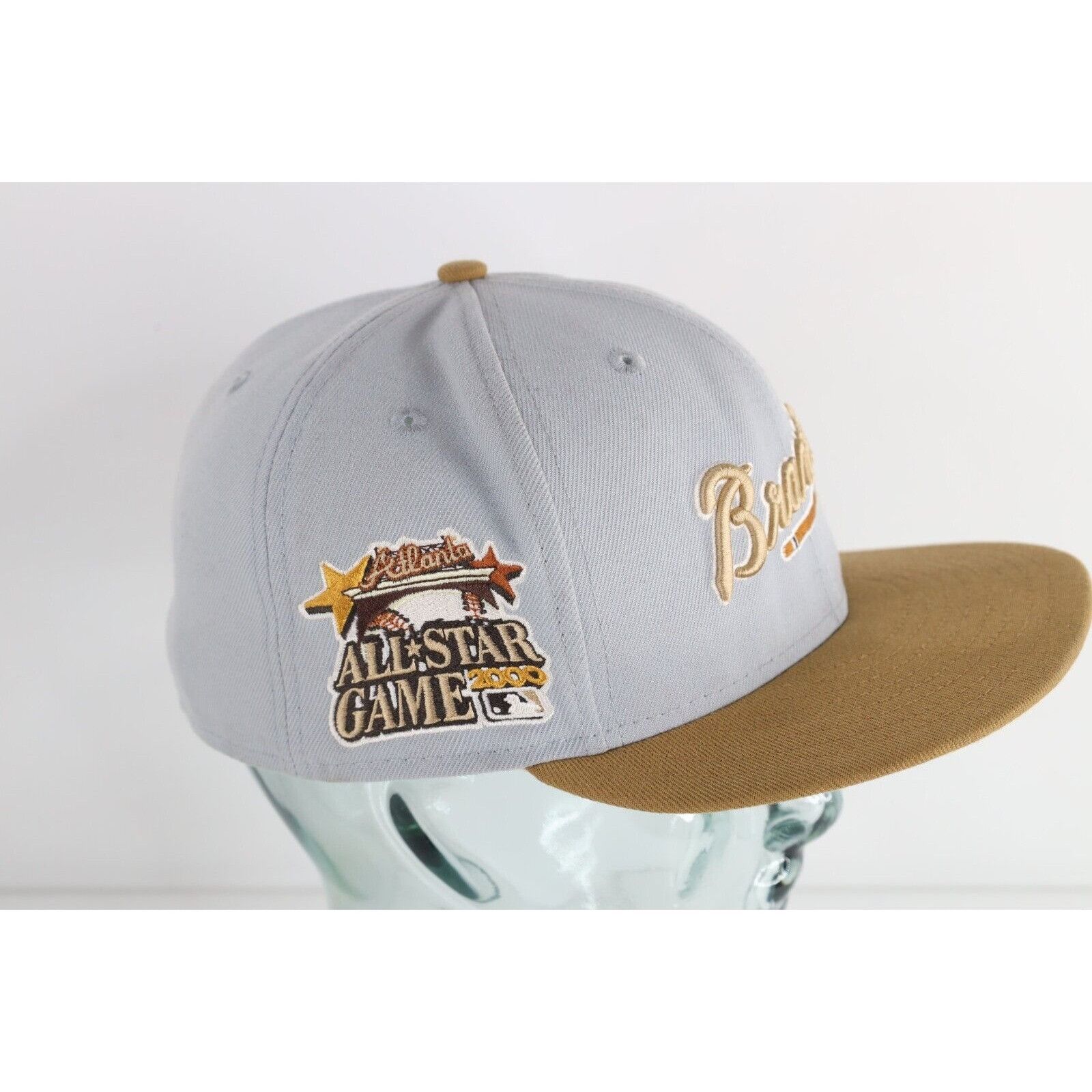 New Era × Vintage Vintage Y2K 2000 All Star Game Spell Out Atlanta Braves Hat Size ONE SIZE - 3 Thumbnail