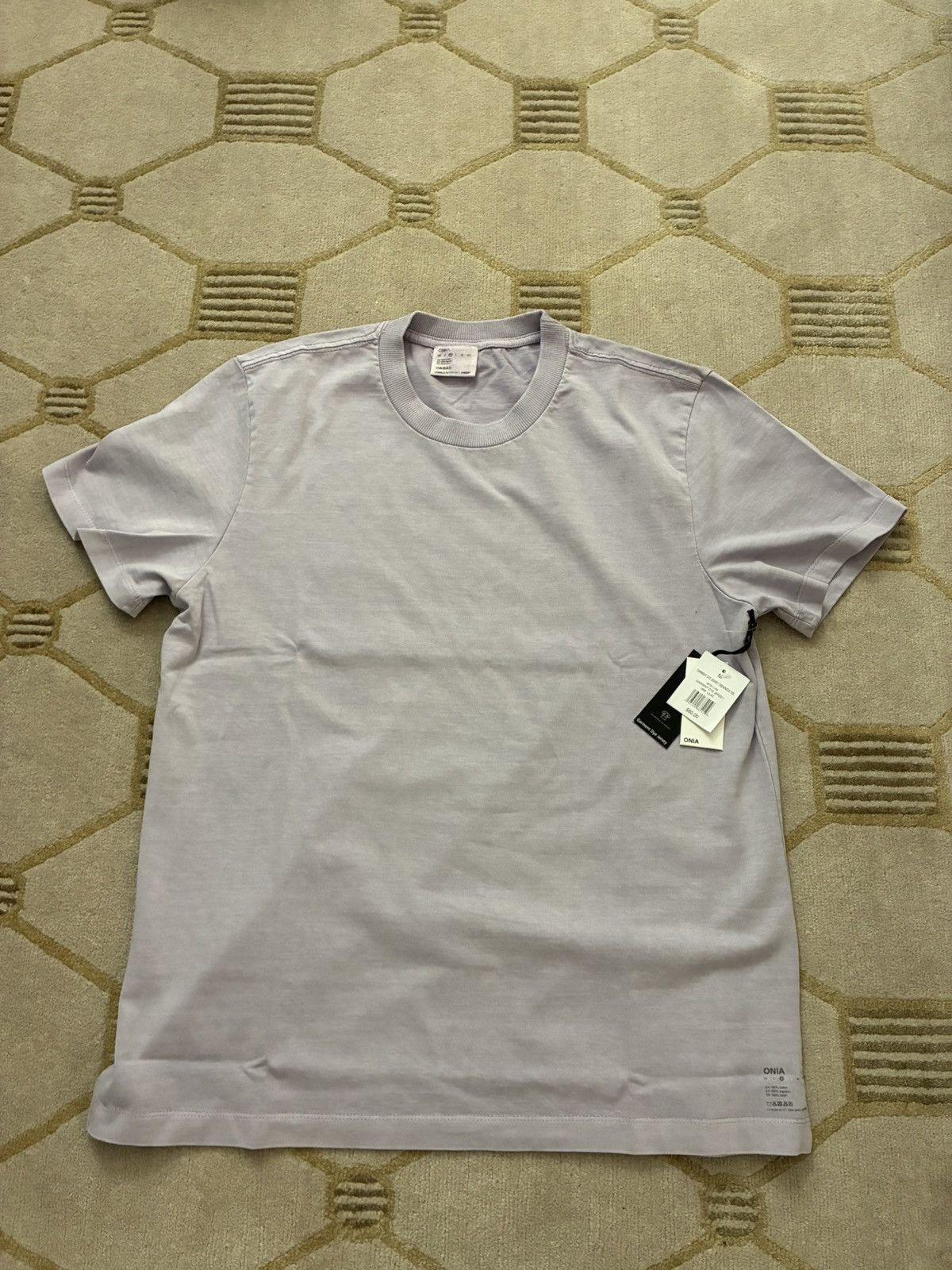 NWT Onia Garment Dyed Jersey Crewneck Tee in Lilac