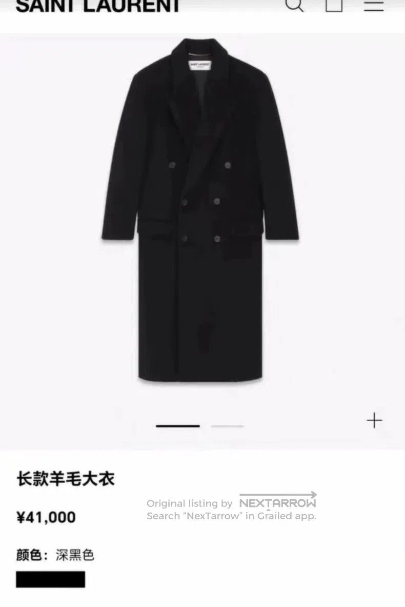 Saint Laurent Paris Saint Laurent Paris Classic Black Double-Breasted Coat Size XS / US 0-2 / IT 36-38 - 1 Thumbnail