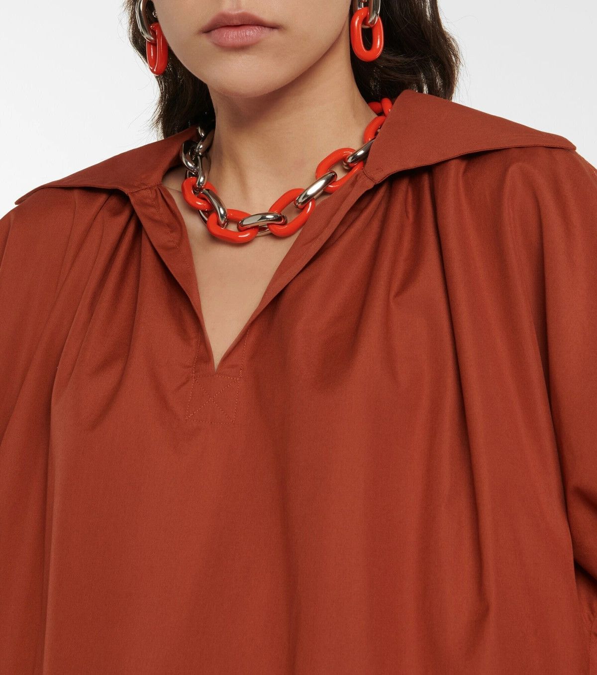Marni o1y1025 Midi Dress in Brown Size S / US 4 / IT 40 - 2 Thumbnail