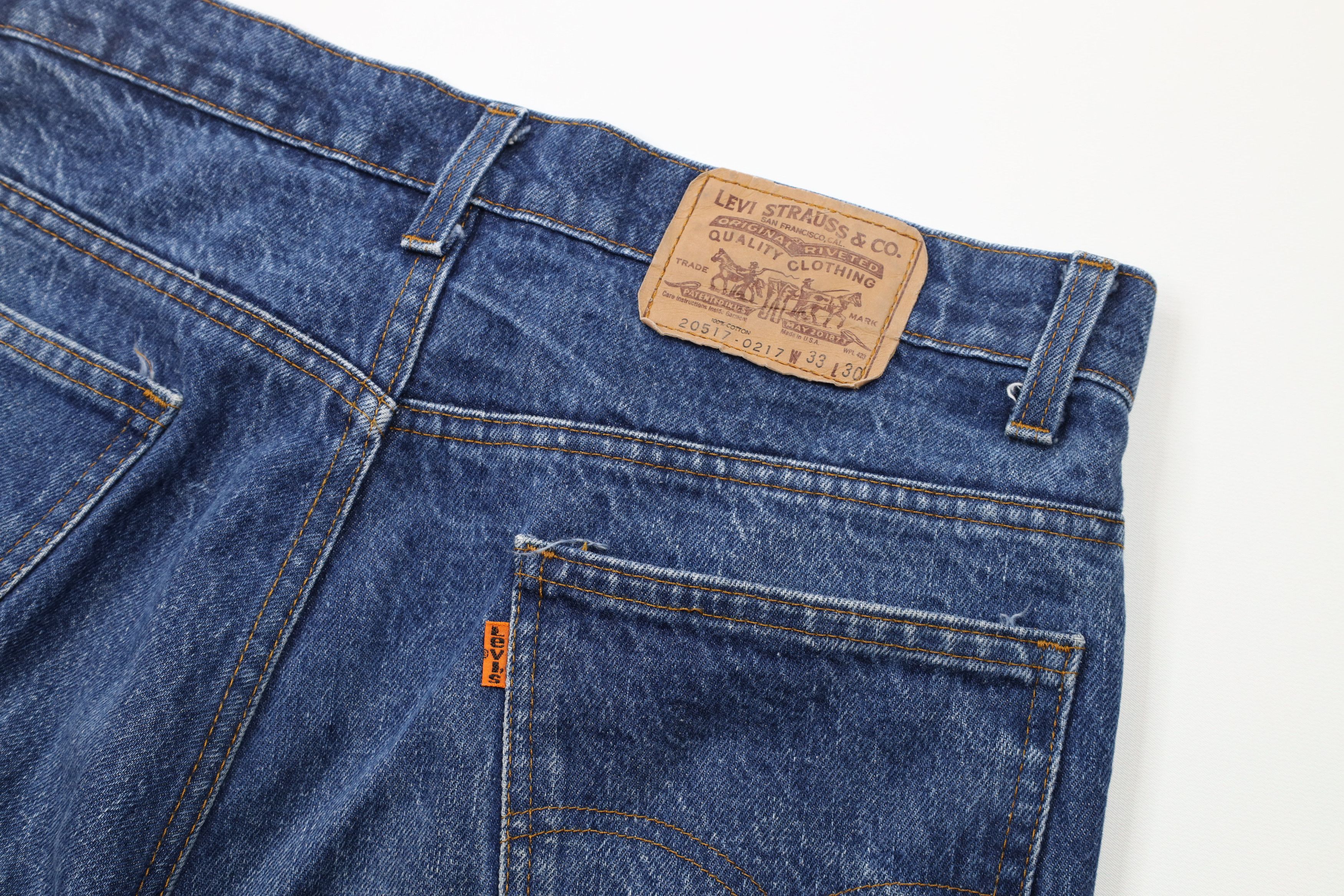 Levi's × Vintage Vintage 80s Levis 517 Orange Tab Flared Bootcut Jeans USA Size US 33 - 15 Thumbnail