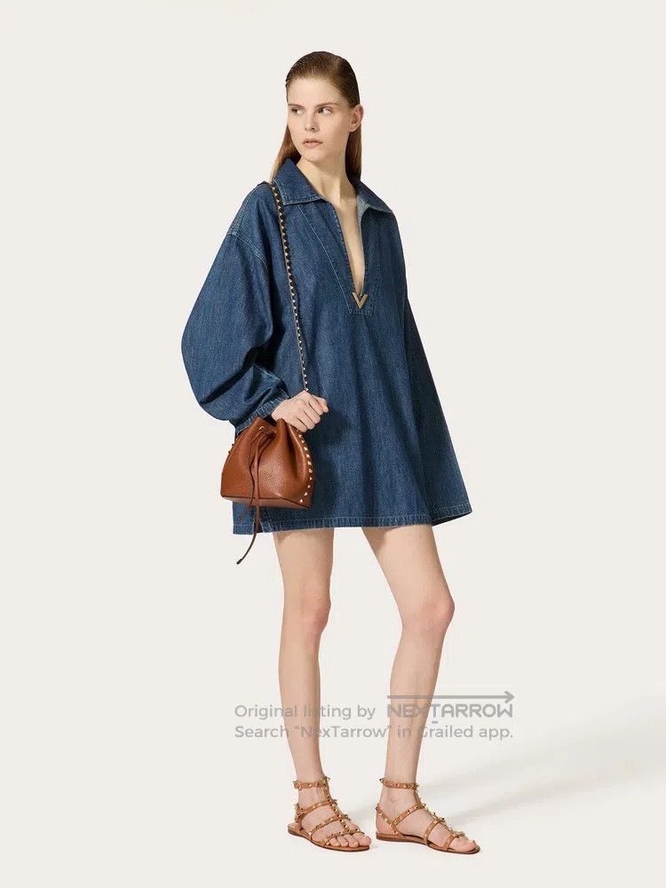 Valentino Valentino Women's denim kaftan dress Size L / US 10 / IT 46 - 3 Thumbnail