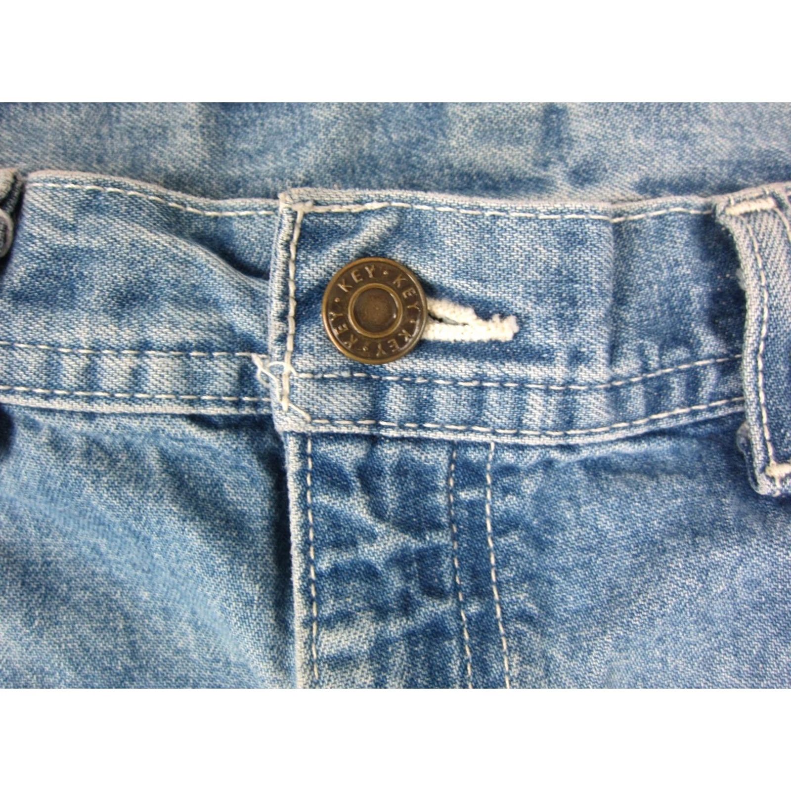 Vintage VINTAGE Key Shorts Mens 34 Blue Denim Jorts Light Carpenter Work Baggy Denim Shorts Blue 34 Mens Size US 34 / EU 50 - 5 Thumbnail