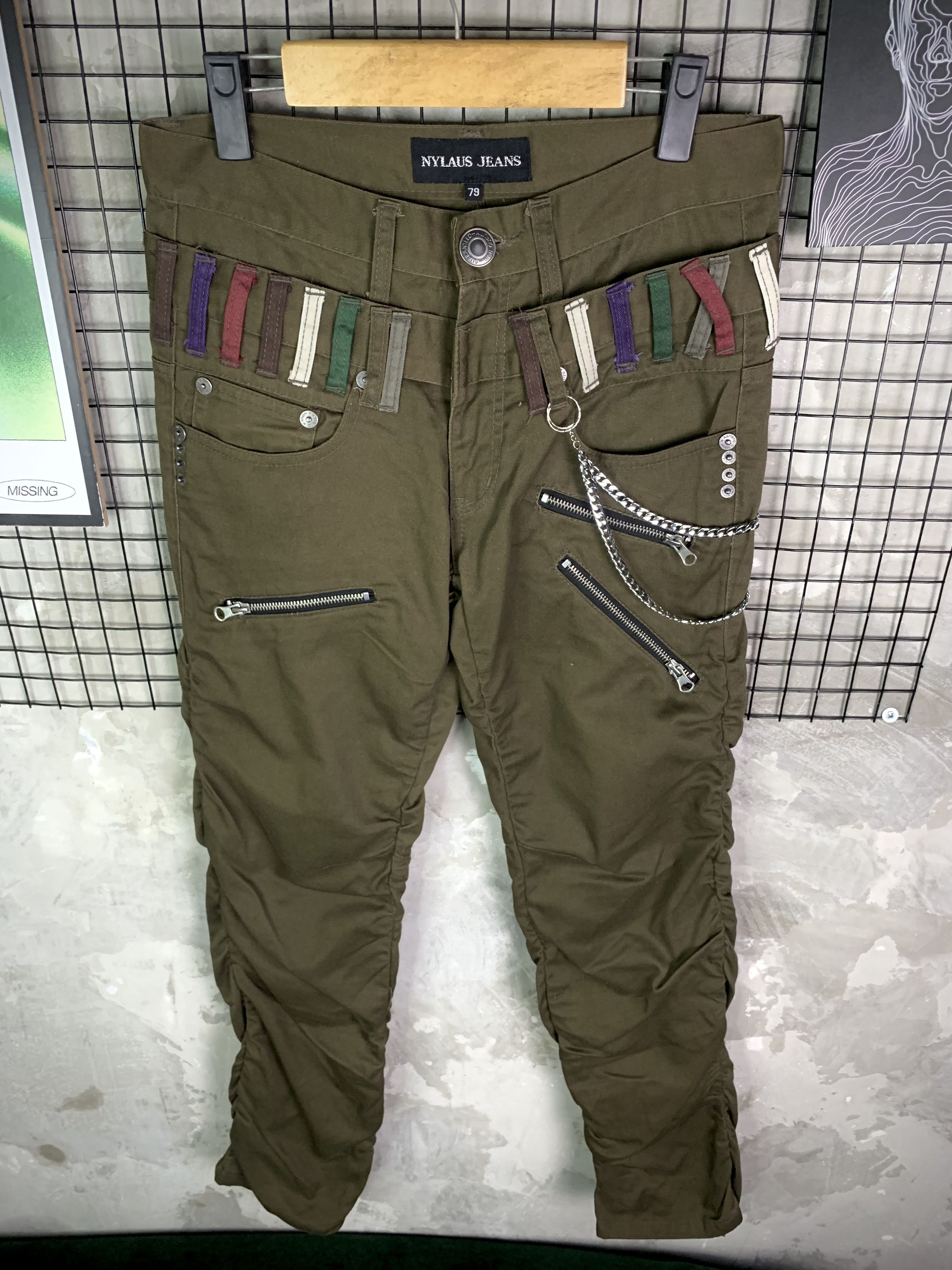 Japanese Brand Nylaus Jeans Mummy Utility Pants Size US 31 - 4 Thumbnail