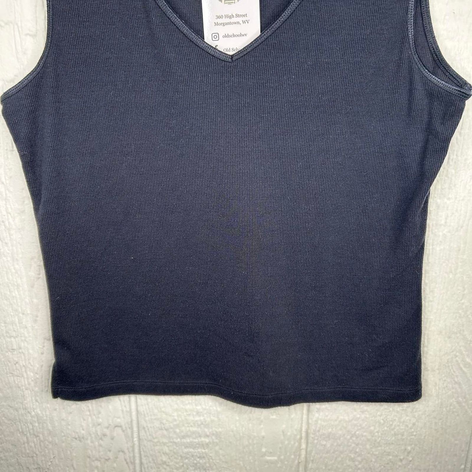 Other Vintage Y2K Black V-Neck Stretchy Cotton Tank Top Small Size S / US 4 / IT 40 - 7 Thumbnail